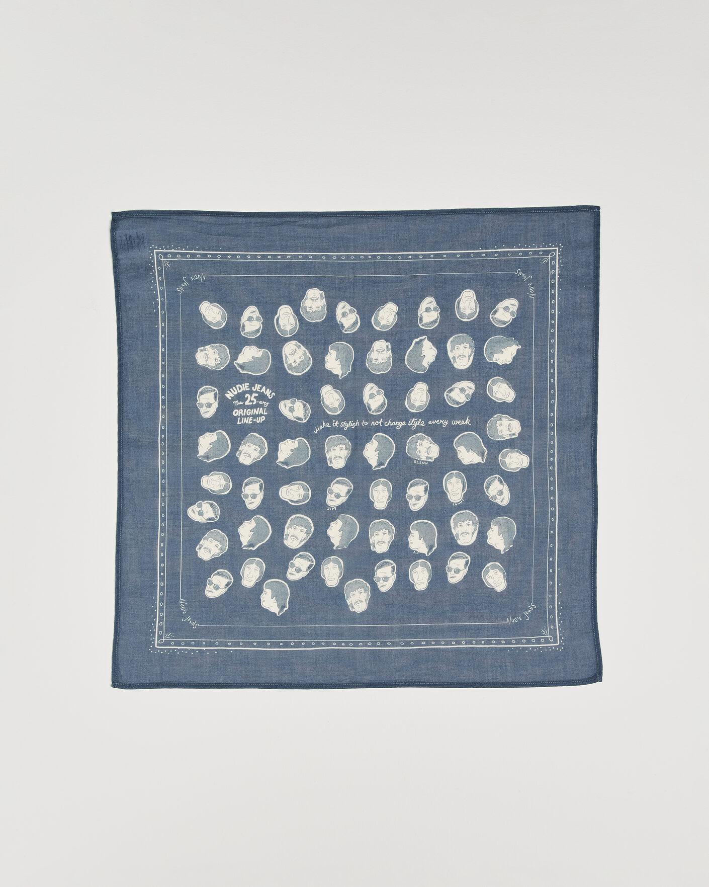 Uomini | Sciarpe | Nudie Jeans | Ingrid OG Line-Up Bandana Blue