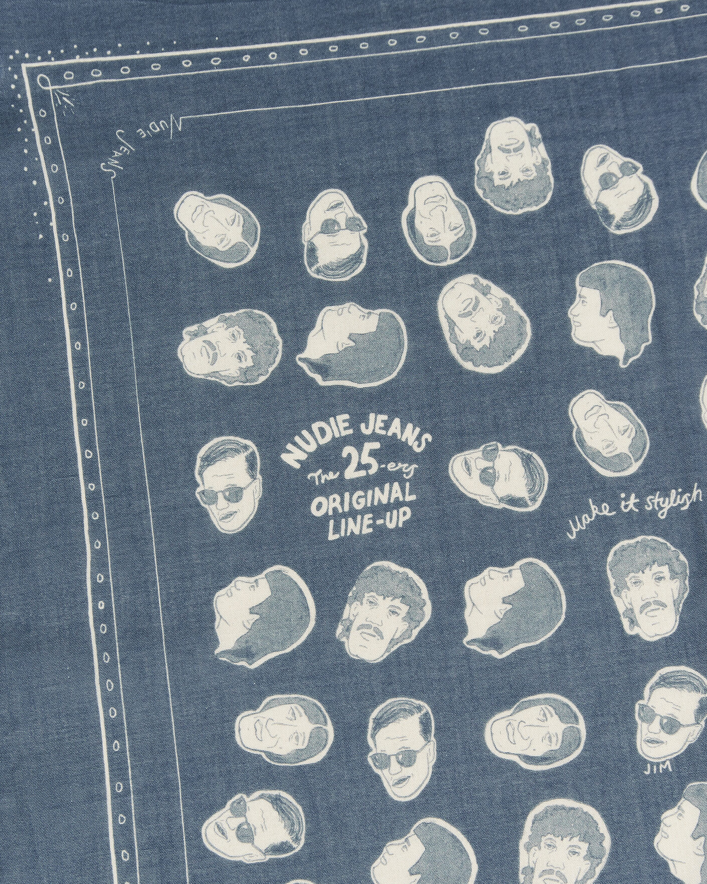 Uomini | Sciarpe | Nudie Jeans | Ingrid OG Line-Up Bandana Blue