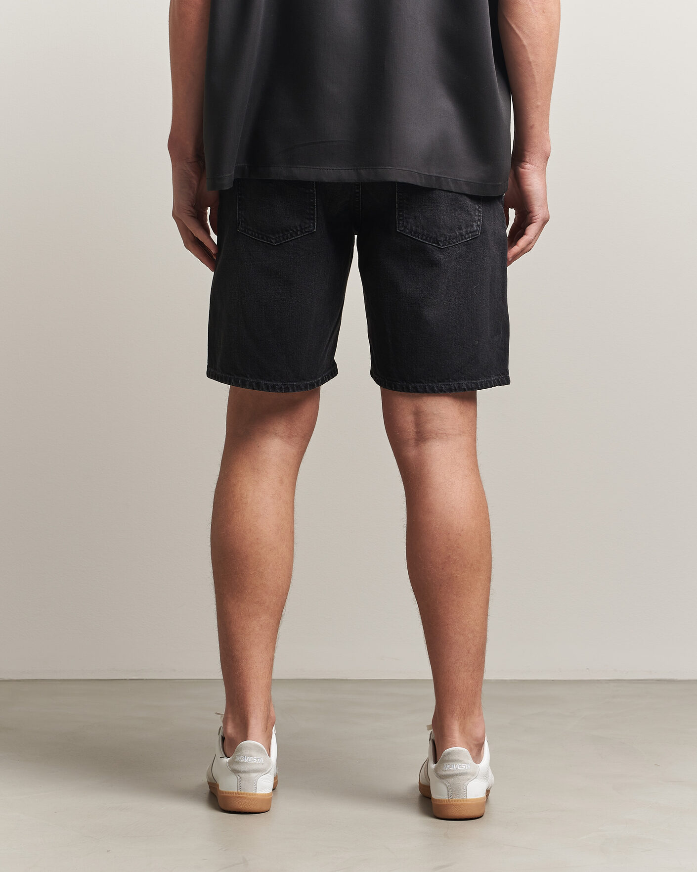 Uomini | Pantaloncini | Nudie Jeans | Seth Denim Shorts Dune Black