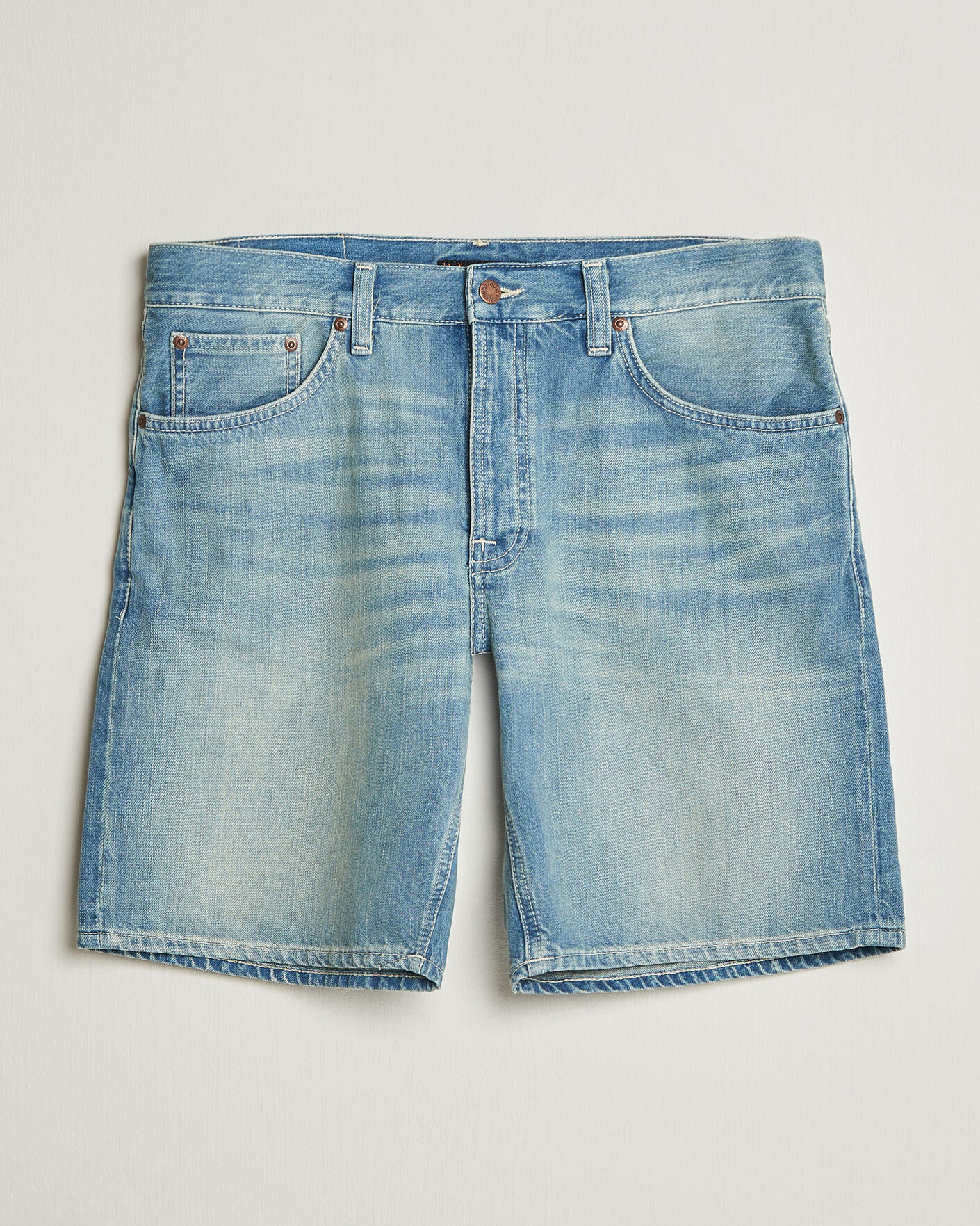 Uomini | Pantaloncini | Nudie Jeans | Seth Denim Shorts Drift Wood Light Blue