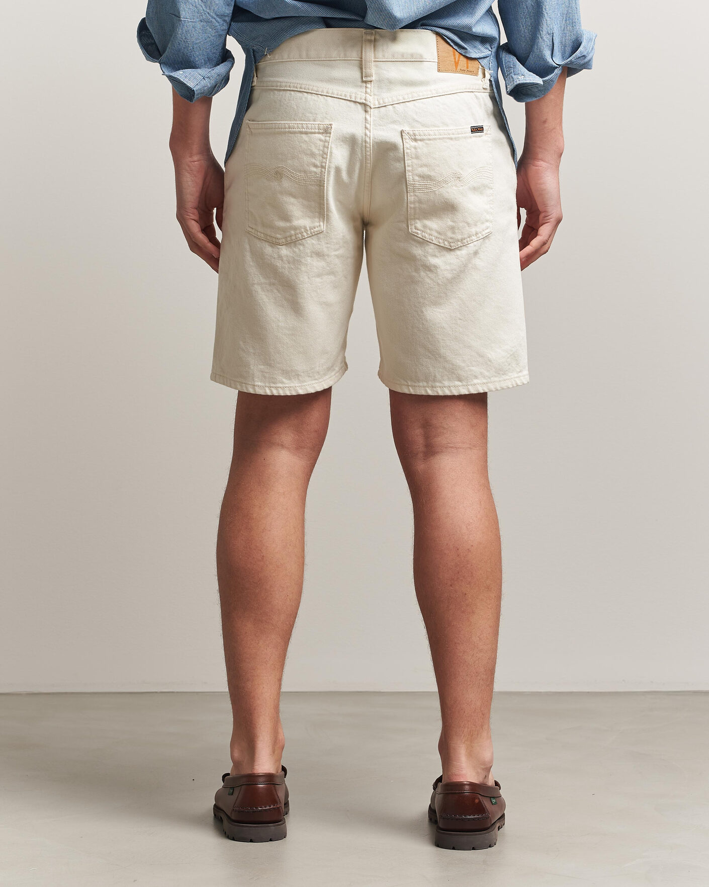 Uomini | Pantaloncini | Nudie Jeans | Seth Denim Shorts Everivory