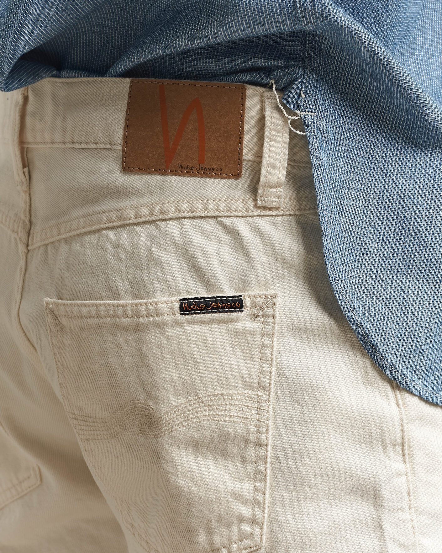 Uomini | Pantaloncini | Nudie Jeans | Seth Denim Shorts Everivory