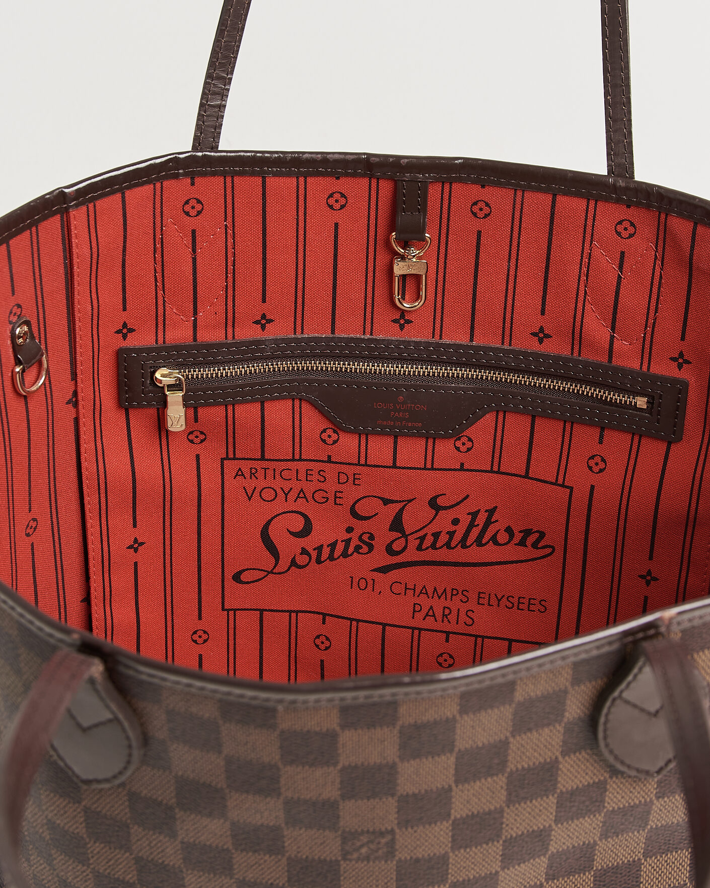 Uomini | Pre-Owned & Vintage Bags | Louis Vuitton Pre-Owned | Neverfull MM Damier Ebene