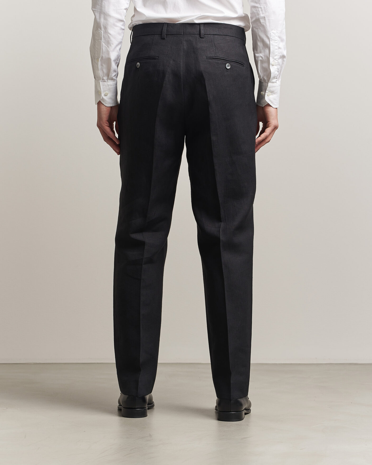 Uomini | Pantaloni | Oscar Jacobson | Dell S Linen Trousers Black