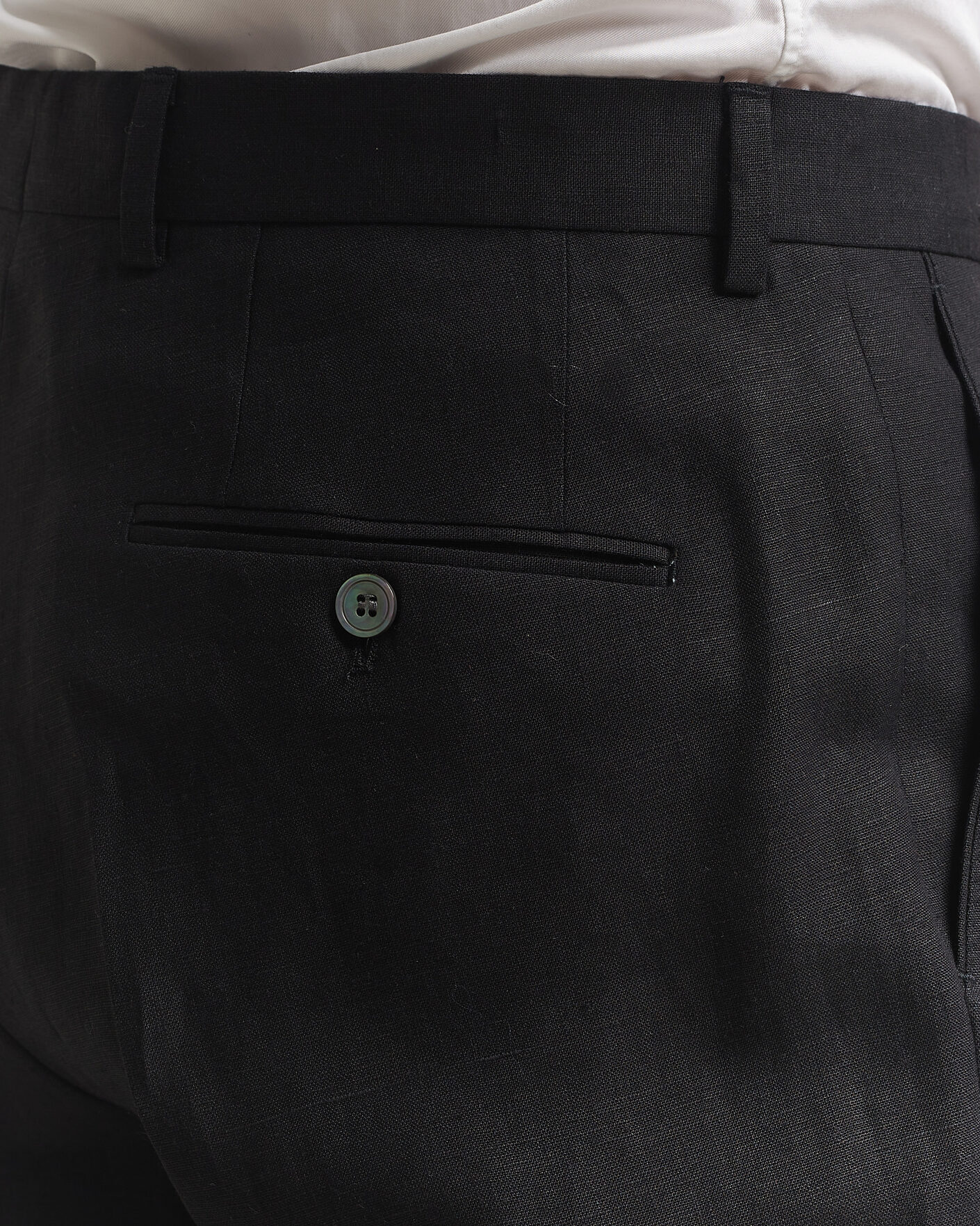 Uomini | Pantaloni | Oscar Jacobson | Dell S Linen Trousers Black