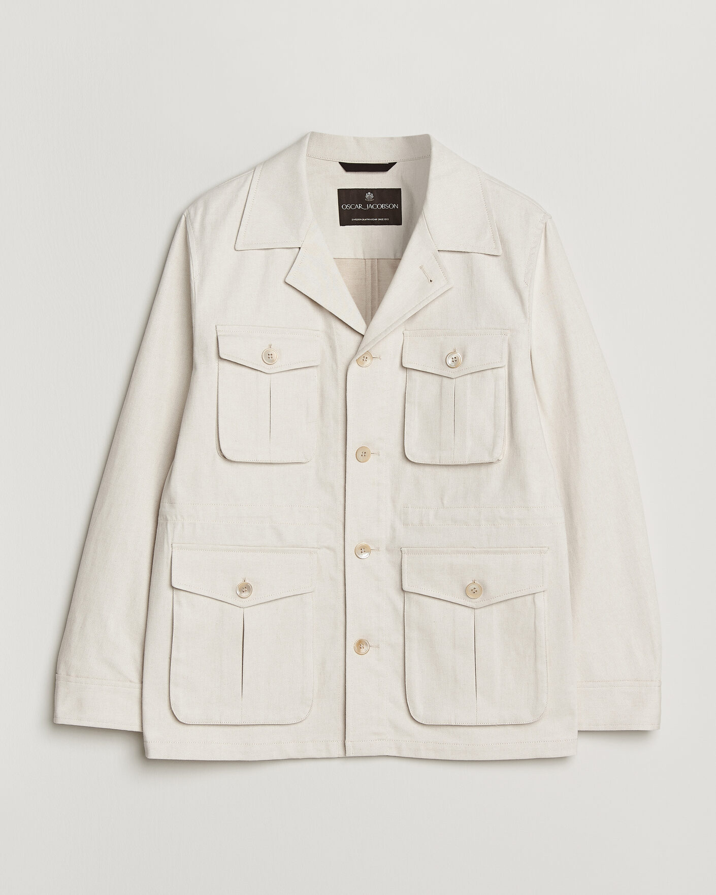 Uomini | Giacche | Oscar Jacobson | Sirolo Shirt Jacket Off White