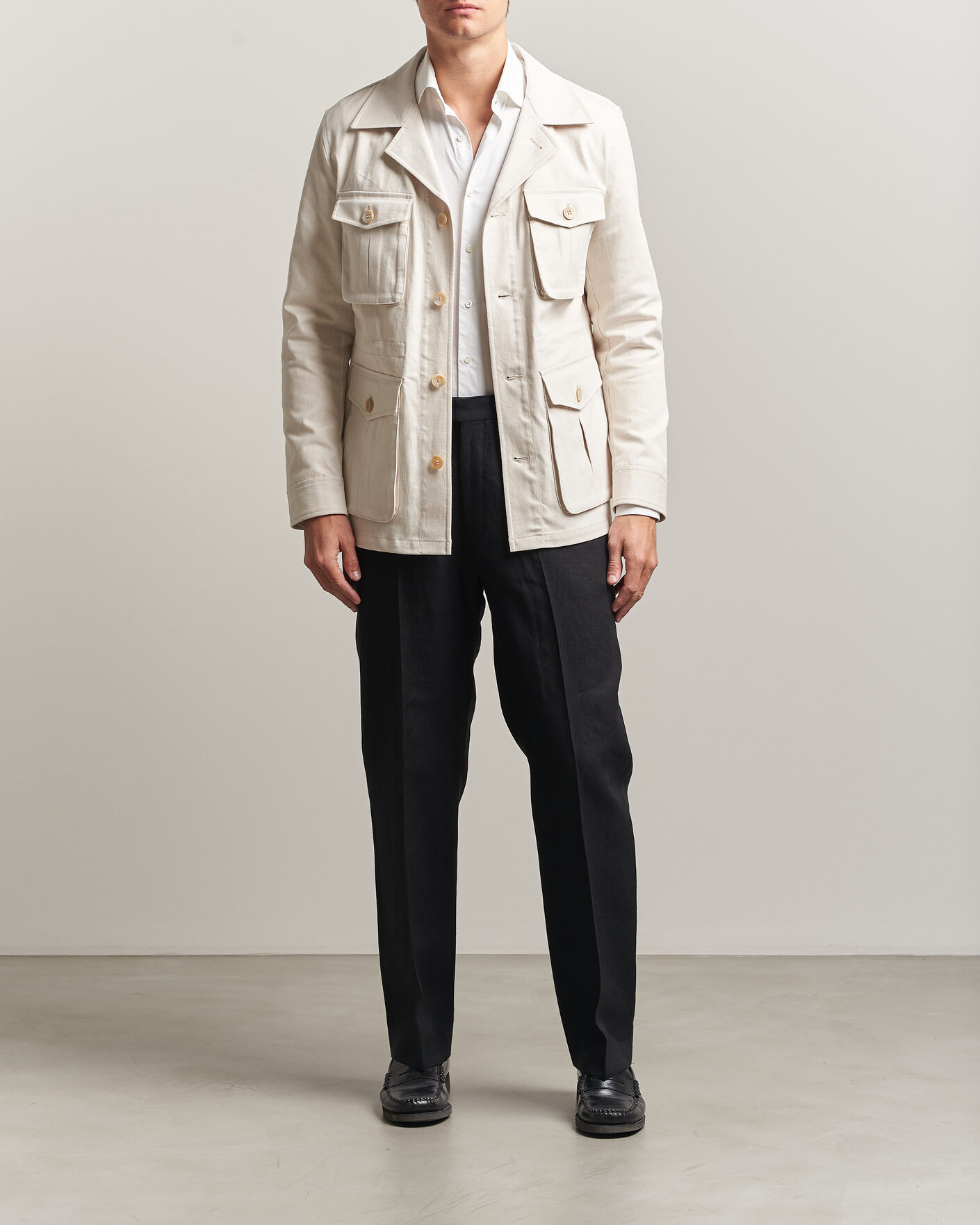 Uomini | Giacche | Oscar Jacobson | Sirolo Shirt Jacket Off White