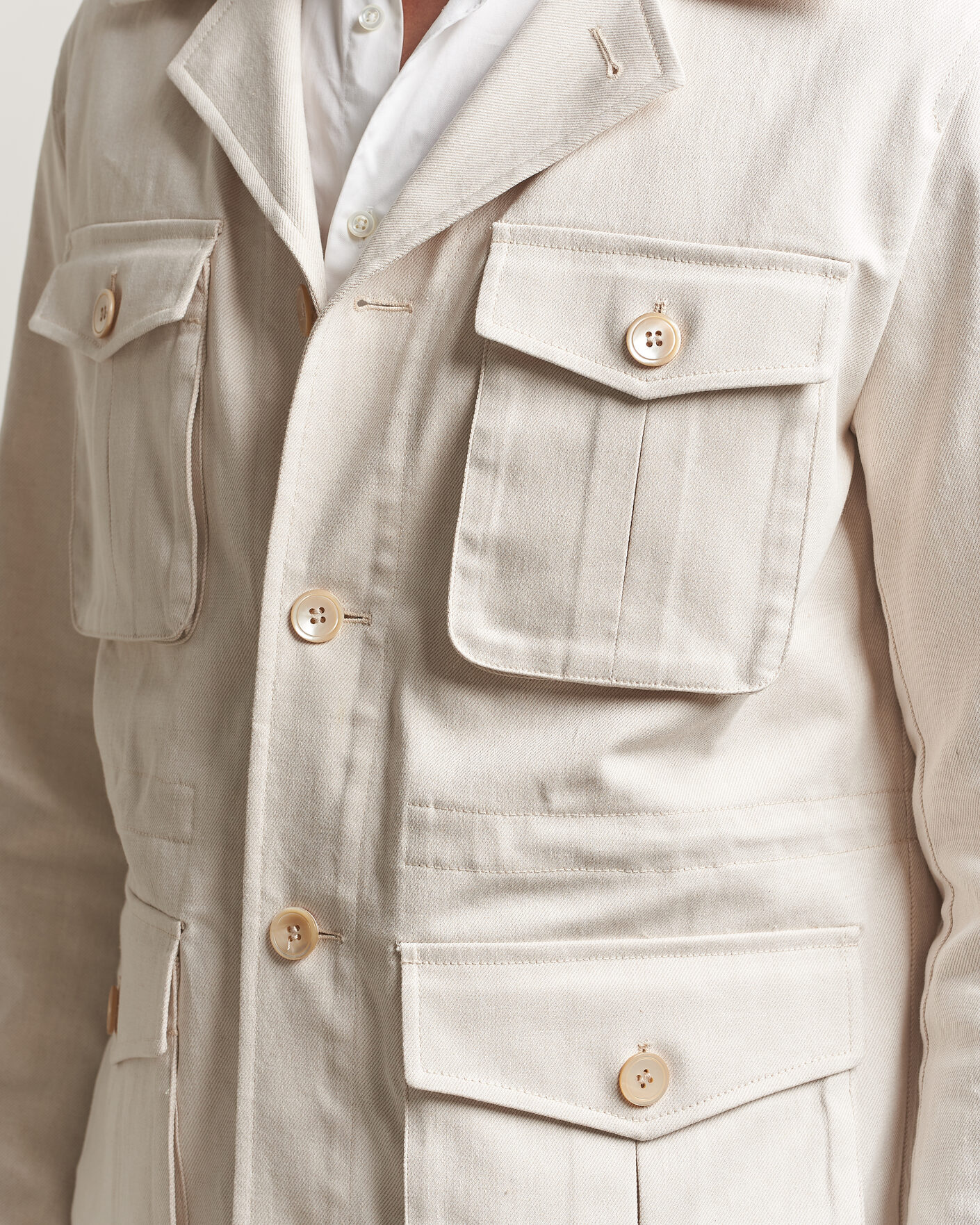 Uomini | Giacche | Oscar Jacobson | Sirolo Shirt Jacket Off White