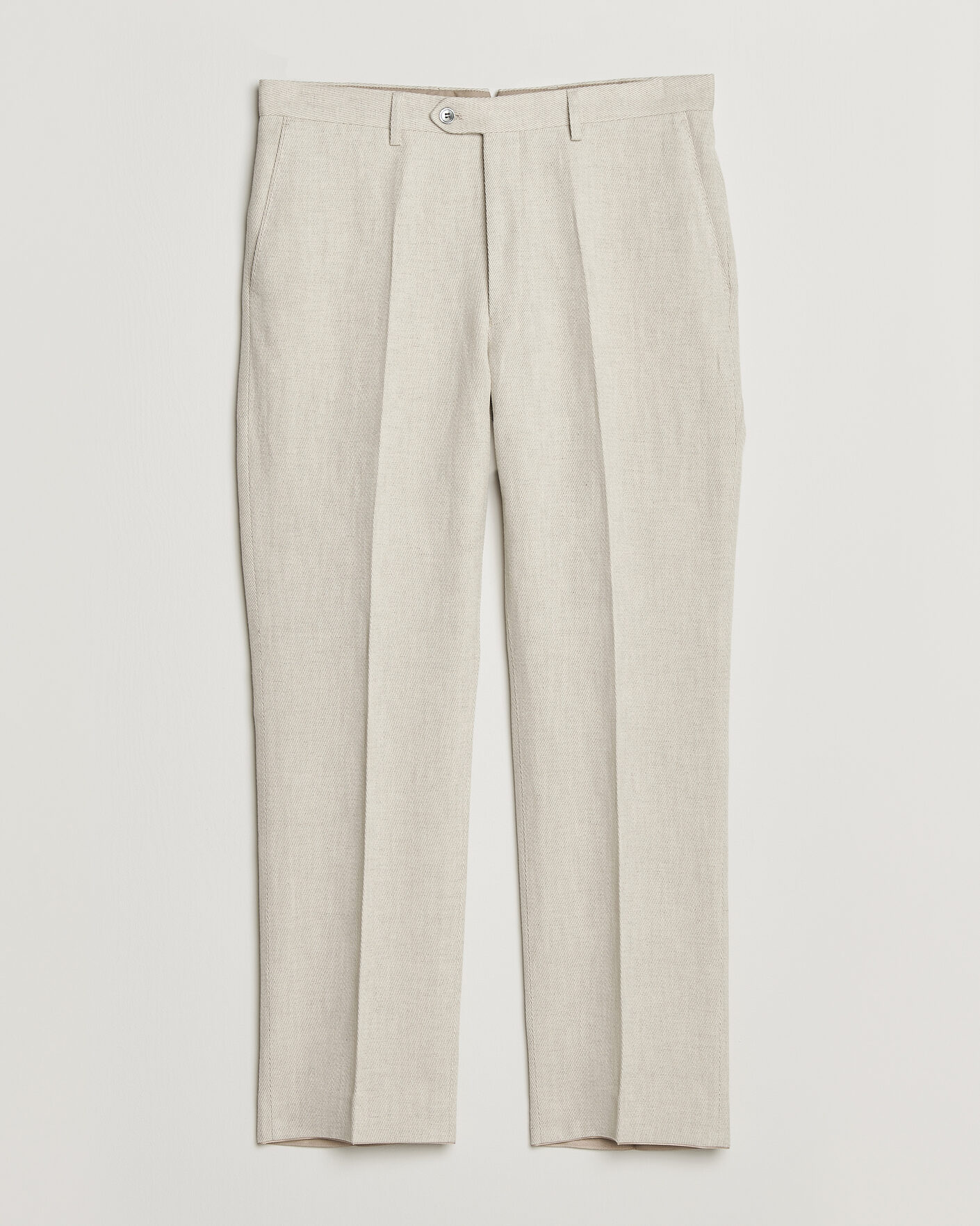 Uomini | Pantaloni | Oscar Jacobson | Dell Cotton/Linen Trousers Off White