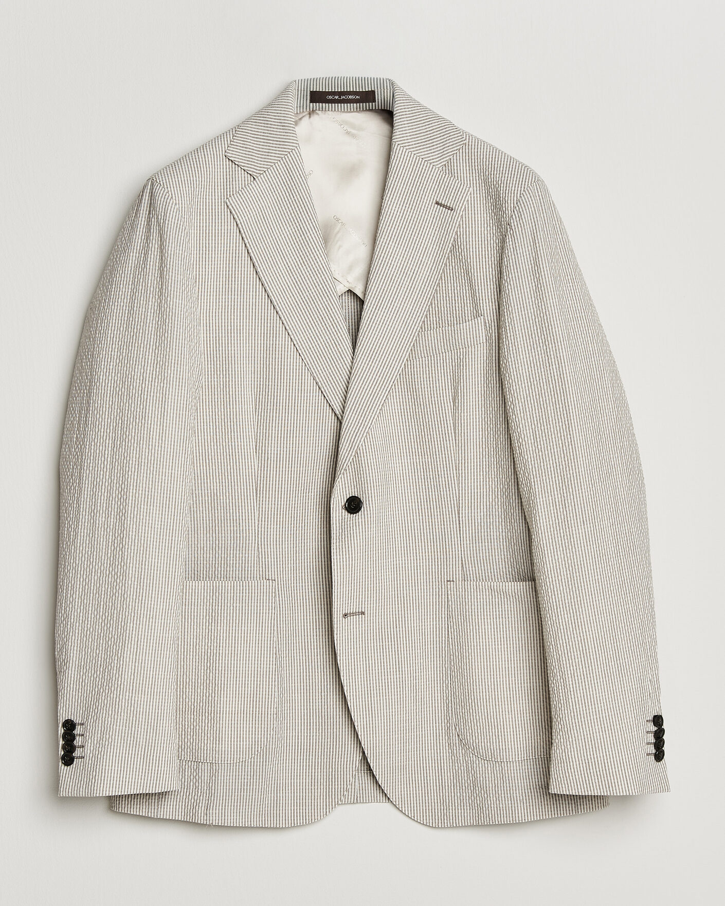 Uomini | Blazers | Oscar Jacobson | Ferry Patch Soft Blazer Brindle Beige