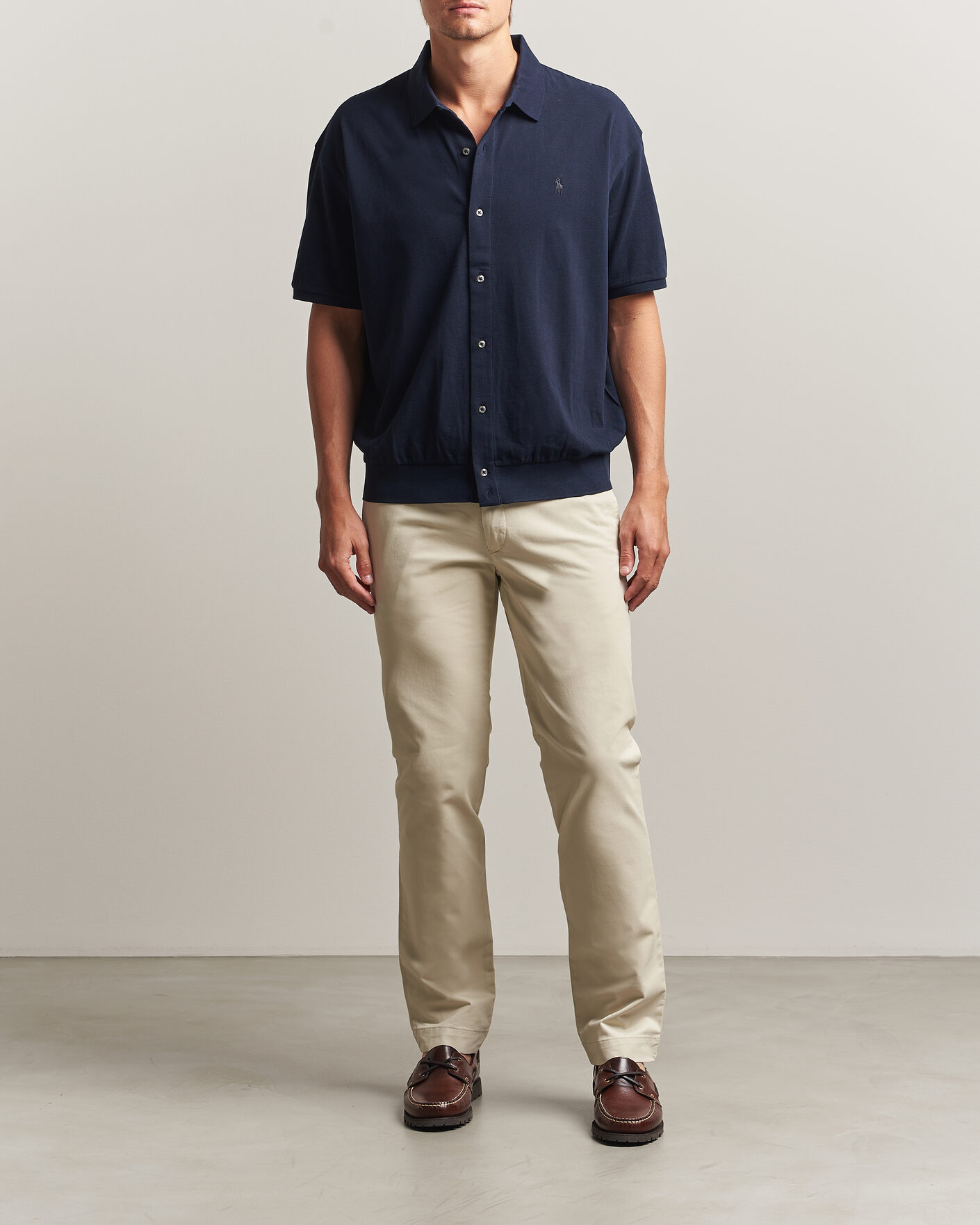 Uomini | Polo | Polo Ralph Lauren | Buttoned Polo Aviator Navy