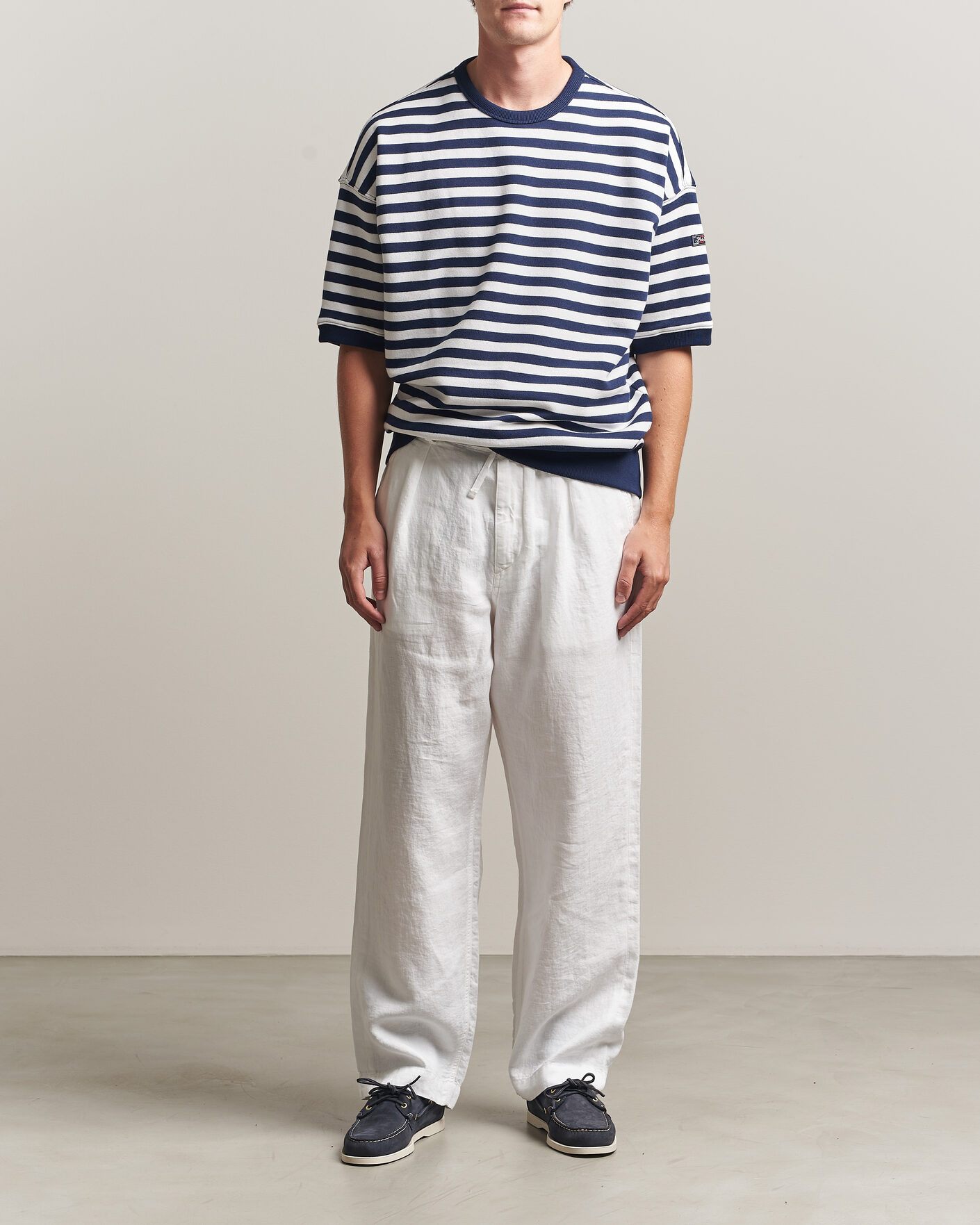 Uomini | Pantaloni | Polo Ralph Lauren | Easy Fit Pleated Trousers Ceramic White