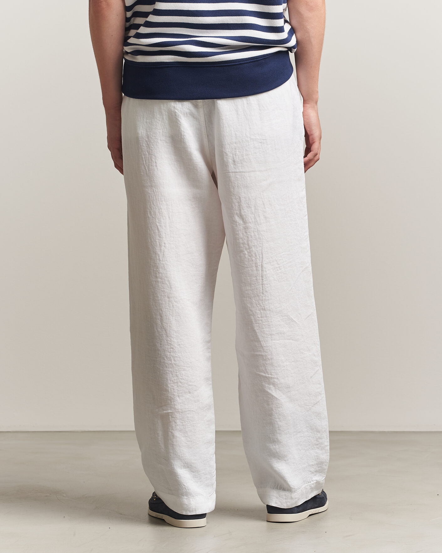 Uomini | Pantaloni | Polo Ralph Lauren | Easy Fit Pleated Trousers Ceramic White