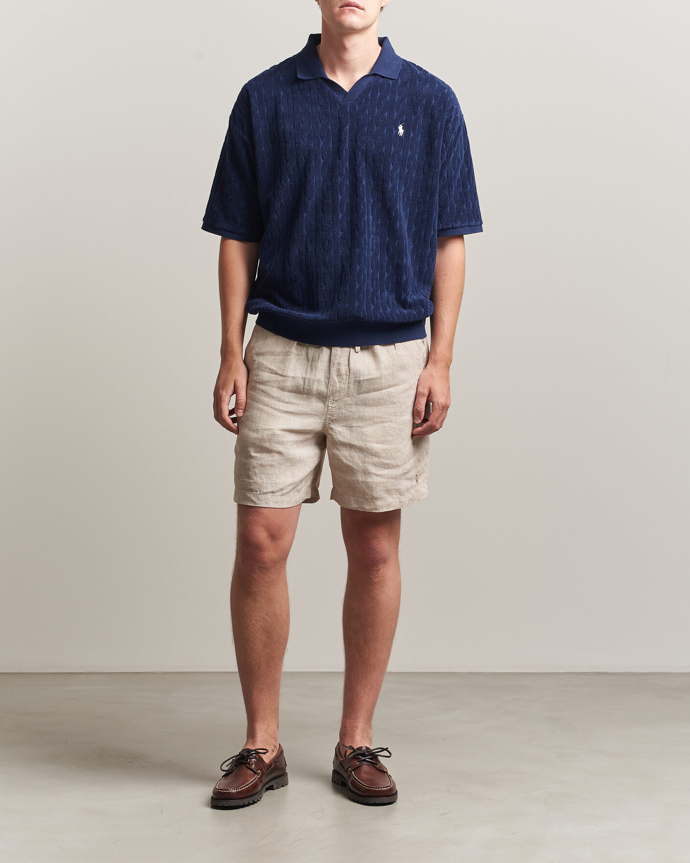Uomini | Pantaloncini | Polo Ralph Lauren | Woven Linen Shorts Coastal Beige White