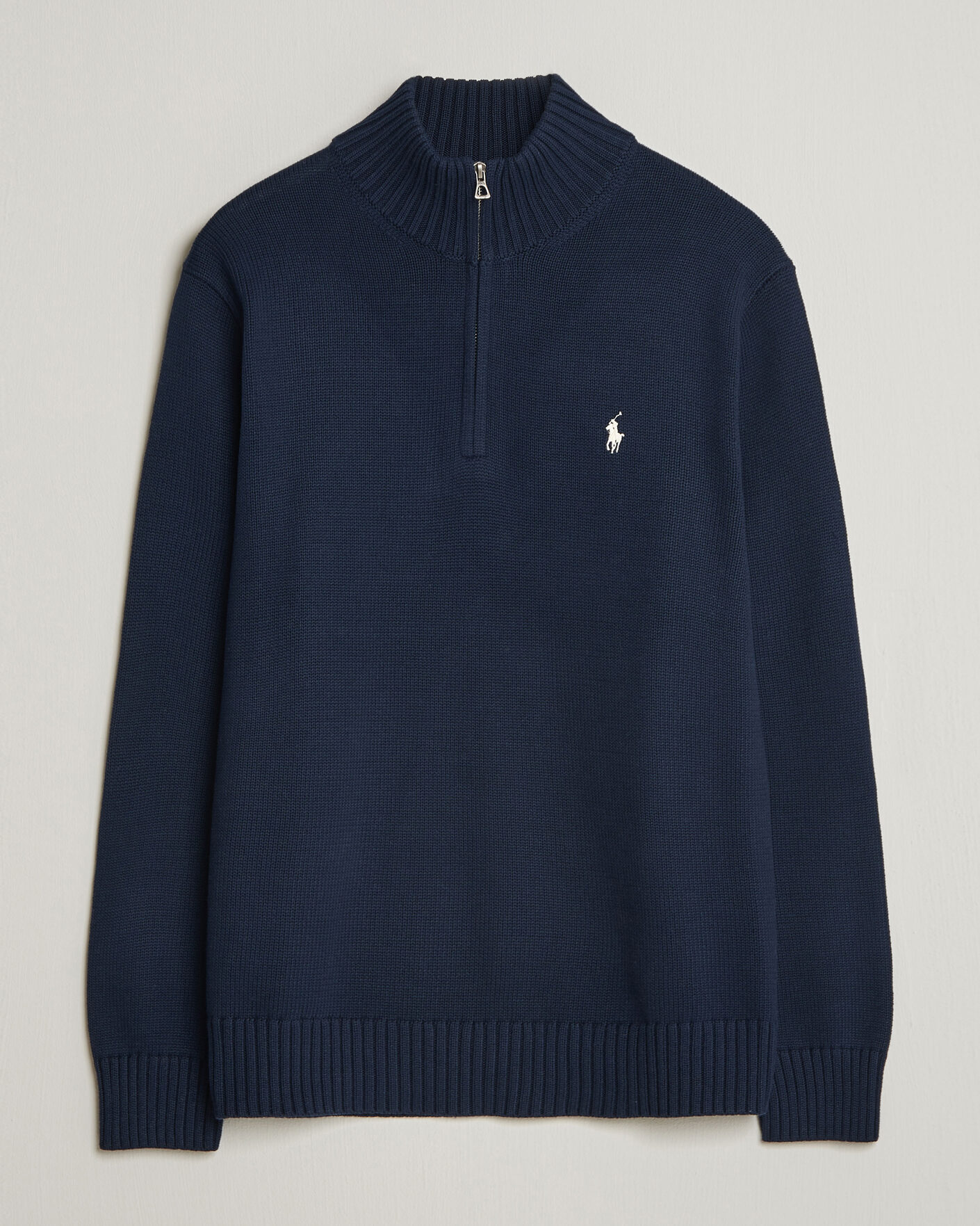 Uomini | Maglieria | Polo Ralph Lauren | Cotton Crew Neck Half-Zip Hunter Navy