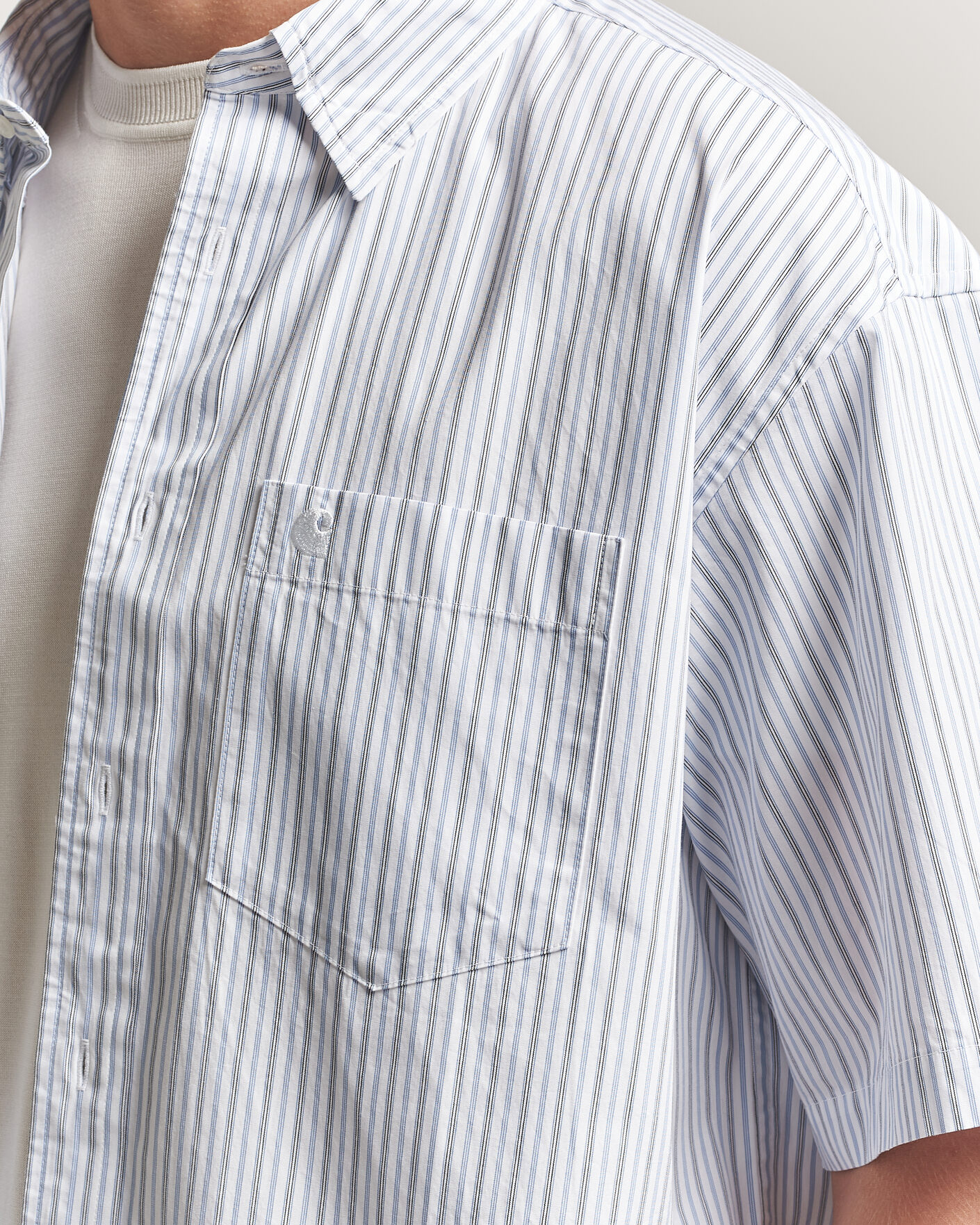 Uomini | Camicie | Carhartt WIP | Short Sleeve Keene Cotton/Poplin Shirt White