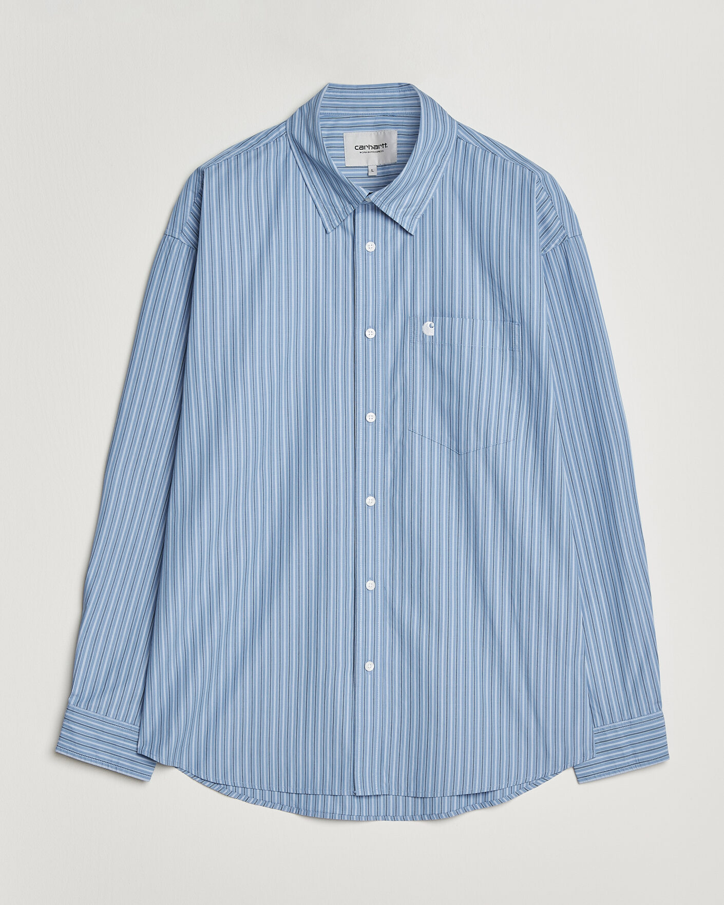 Uomini | Camicie | Carhartt WIP | Keen Striped Cotton Poplin Shirt Curacao