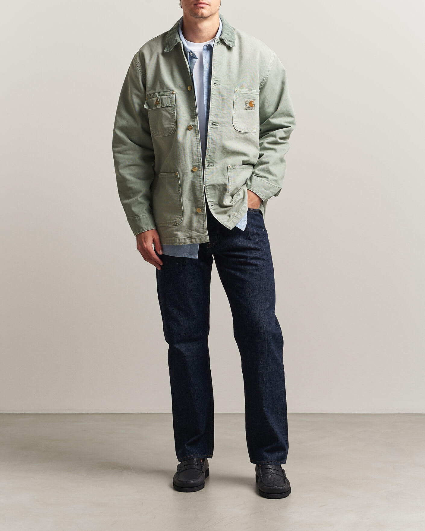 Uomini | Giacche | Carhartt WIP | OG Dearborn Canvas Chore Coat Shady Green