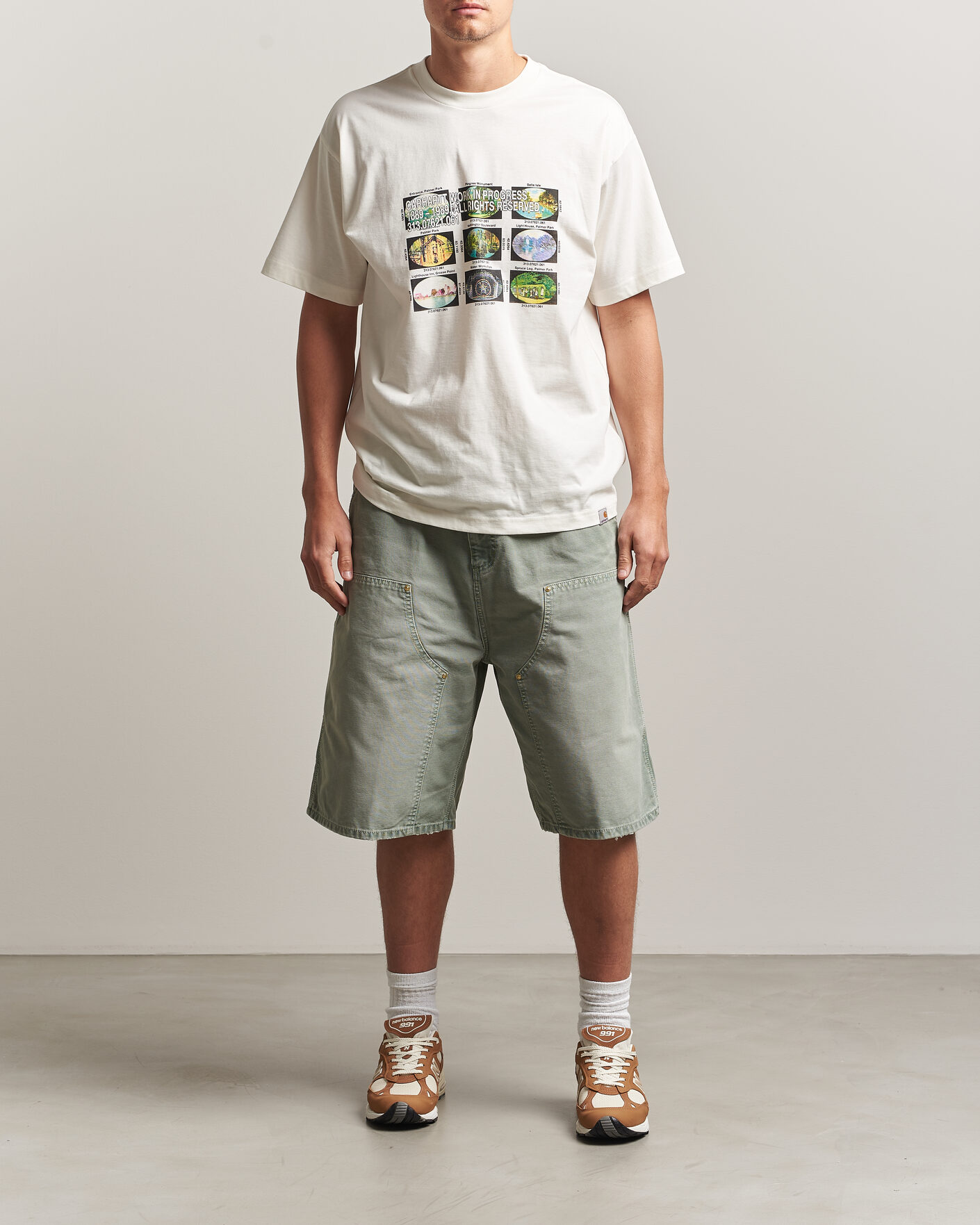 Uomini | Pantaloncini | Carhartt WIP | OG Dearborn Canvas Double Knee Shorts Shady Green