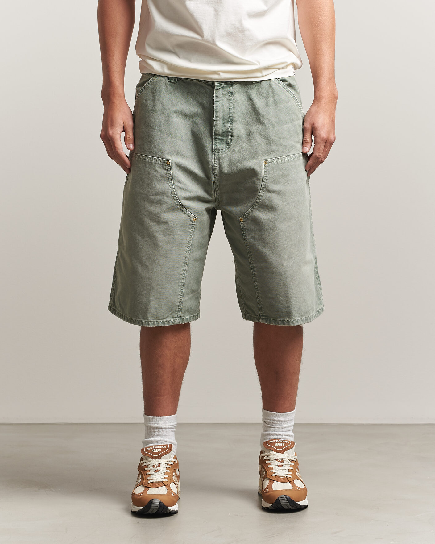 Uomini | Pantaloncini | Carhartt WIP | OG Dearborn Canvas Double Knee Shorts Shady Green