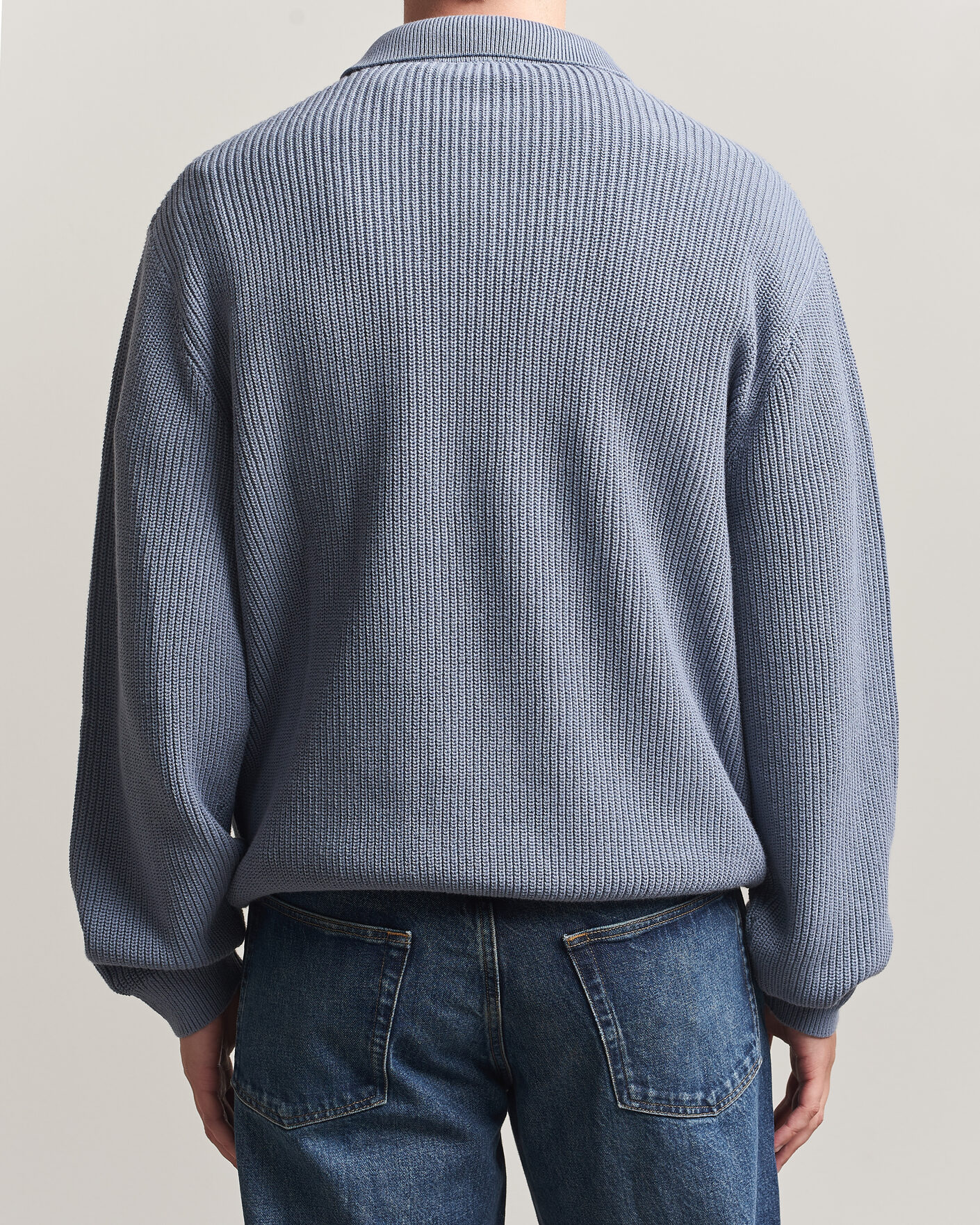 Uomini | Maglieria | Carhartt WIP | Miles Knitted Cotton Polo Shad Blue