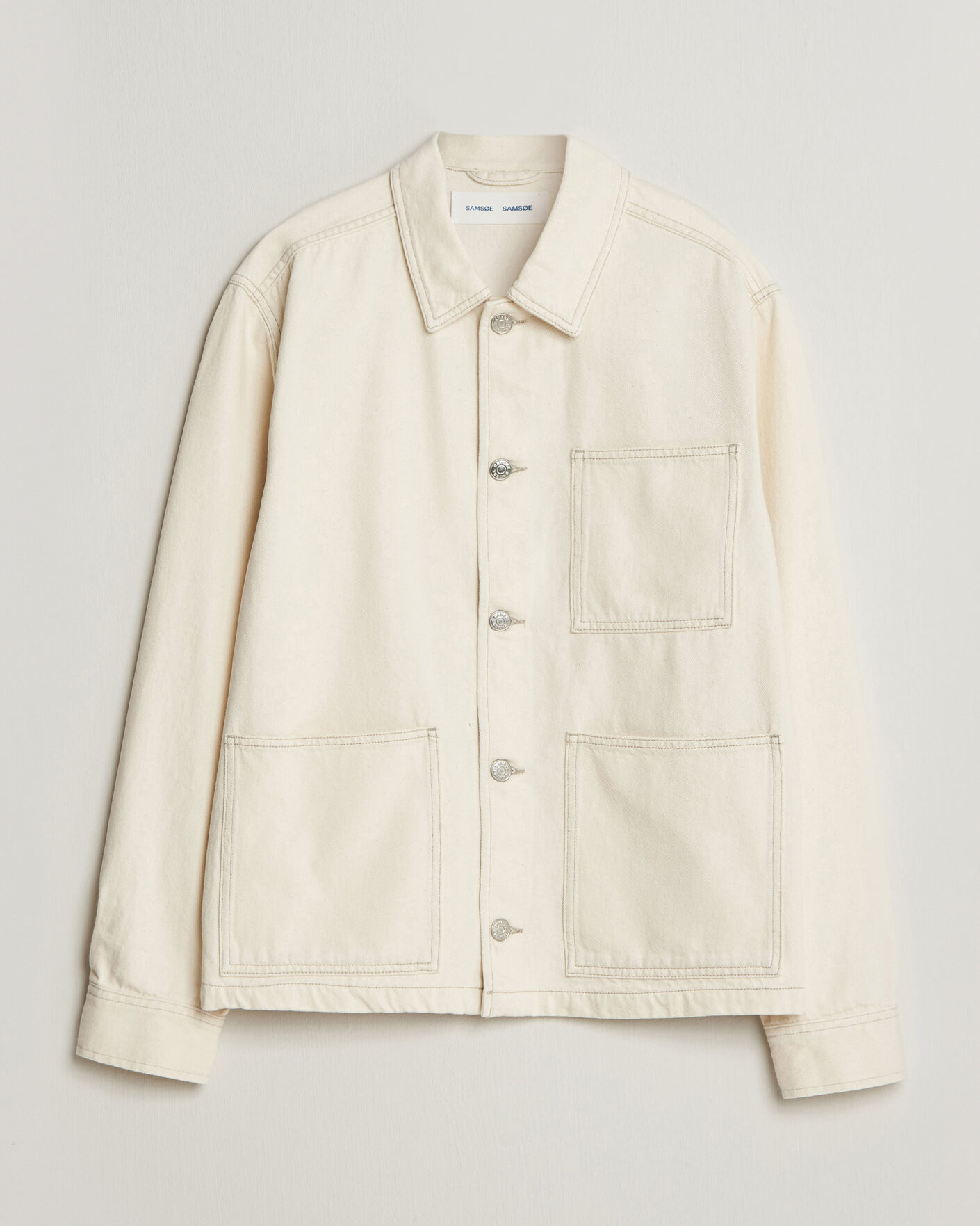 Uomini | Camicie | Samsøe Samsøe | Chore Denim Overshirt Soft Natural
