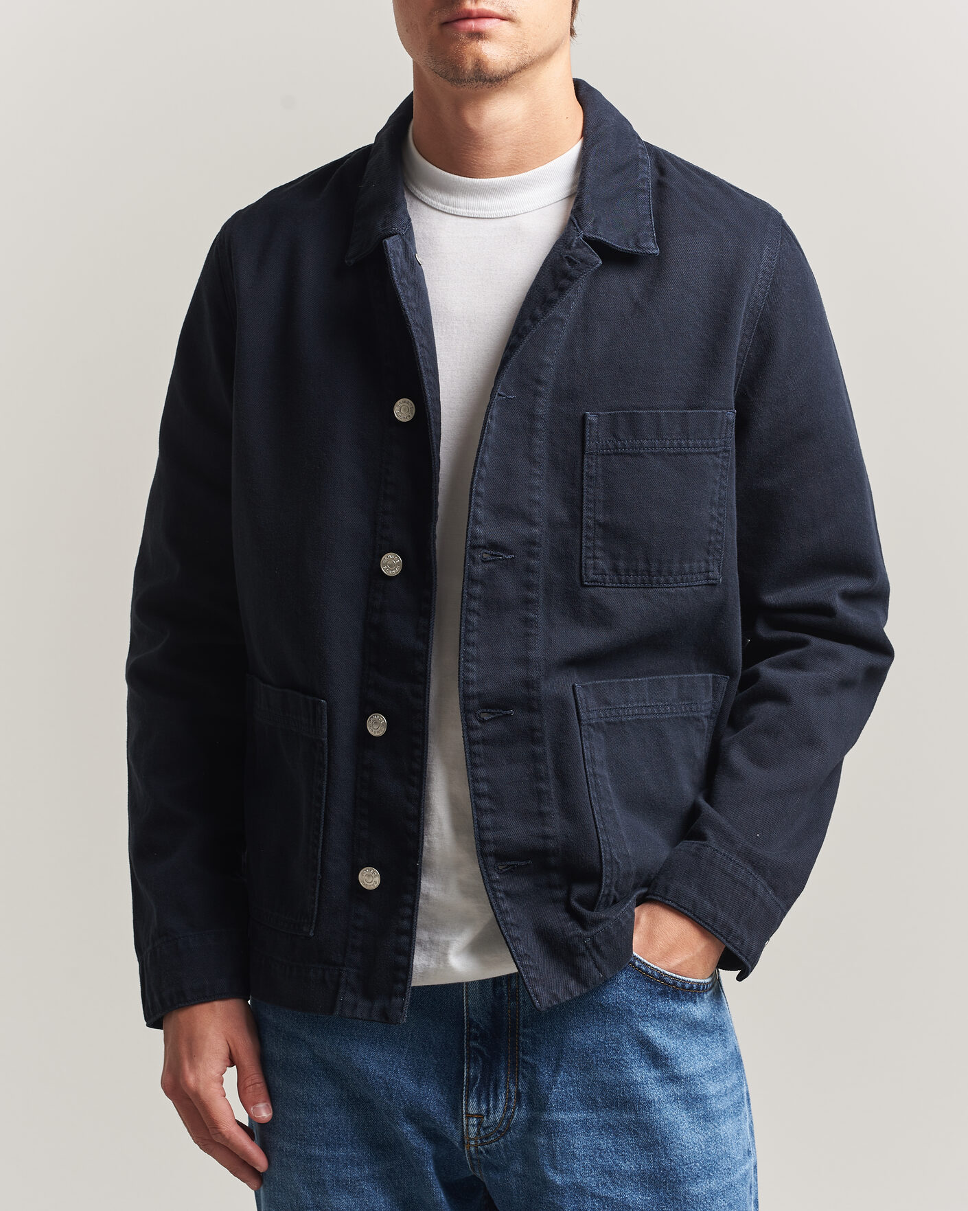 Uomini | Camicie | Samsøe Samsøe | New Worker Overshirt Salute Navy