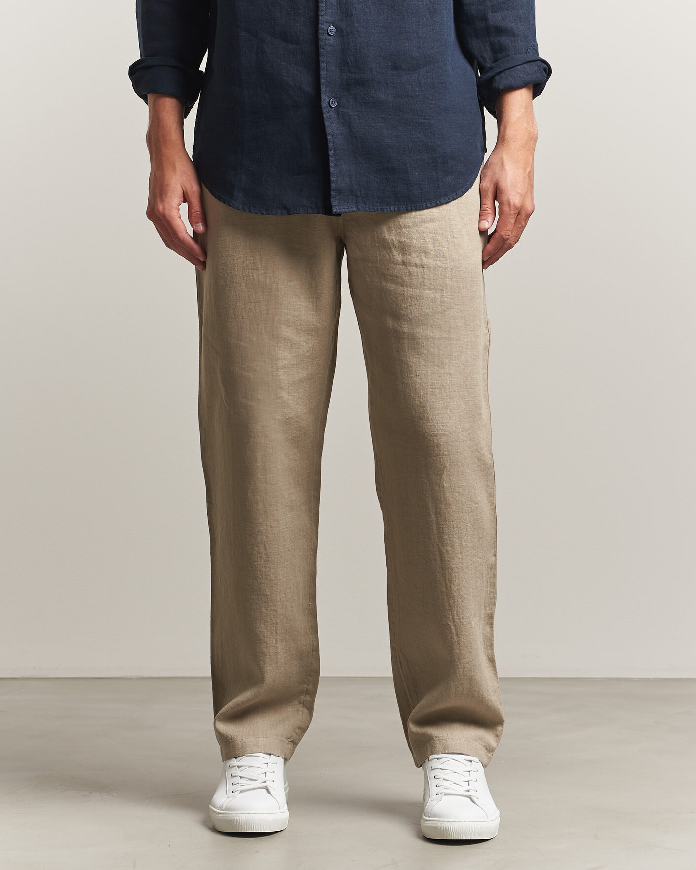 Uomini | Pantaloni | Samsøe Samsøe | Jabari Linen Drawstring Trousers Aluminum
