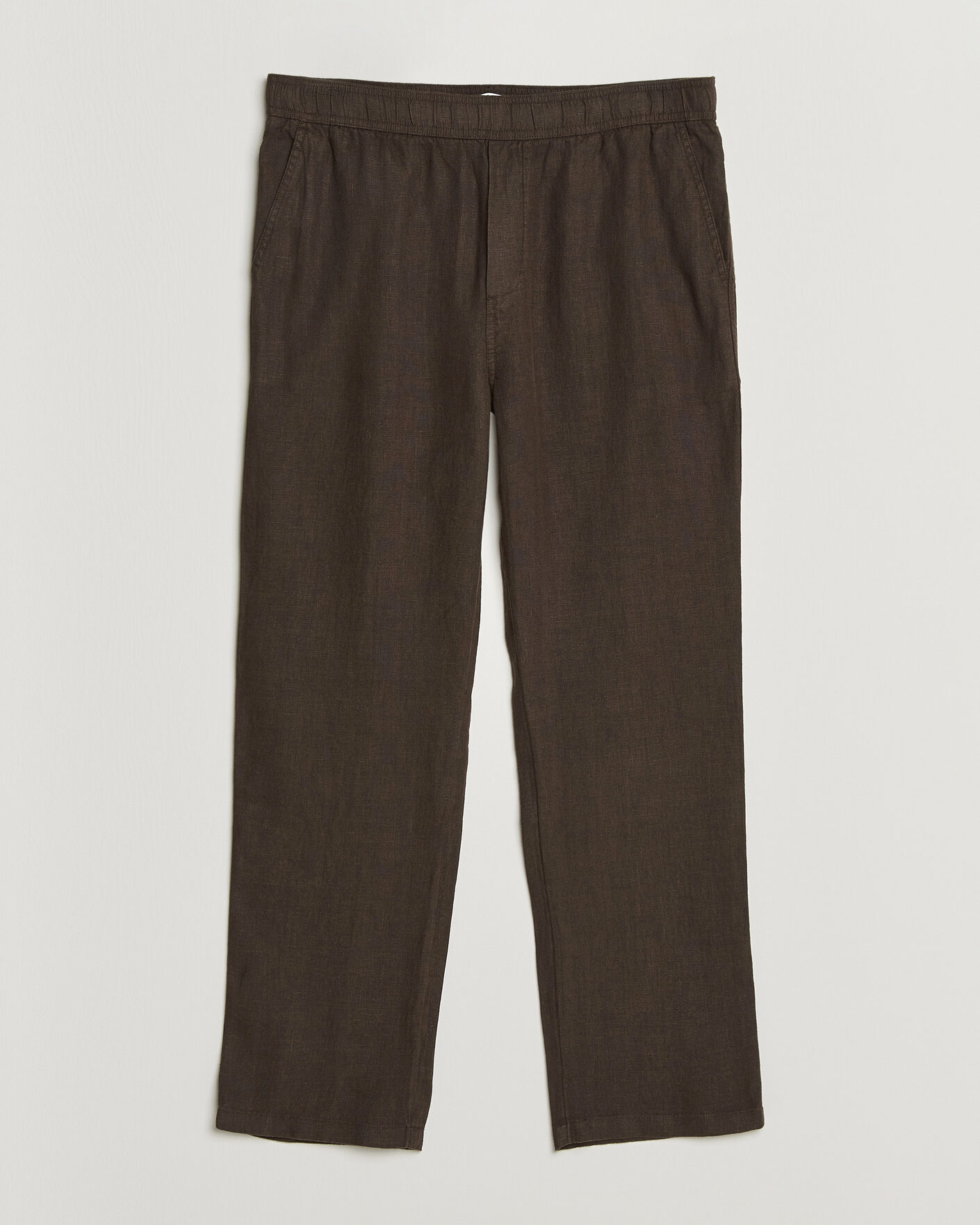 Uomini | Pantaloni | Samsøe Samsøe | Jabari Linen Drawstring Trousers Turkish Coffee