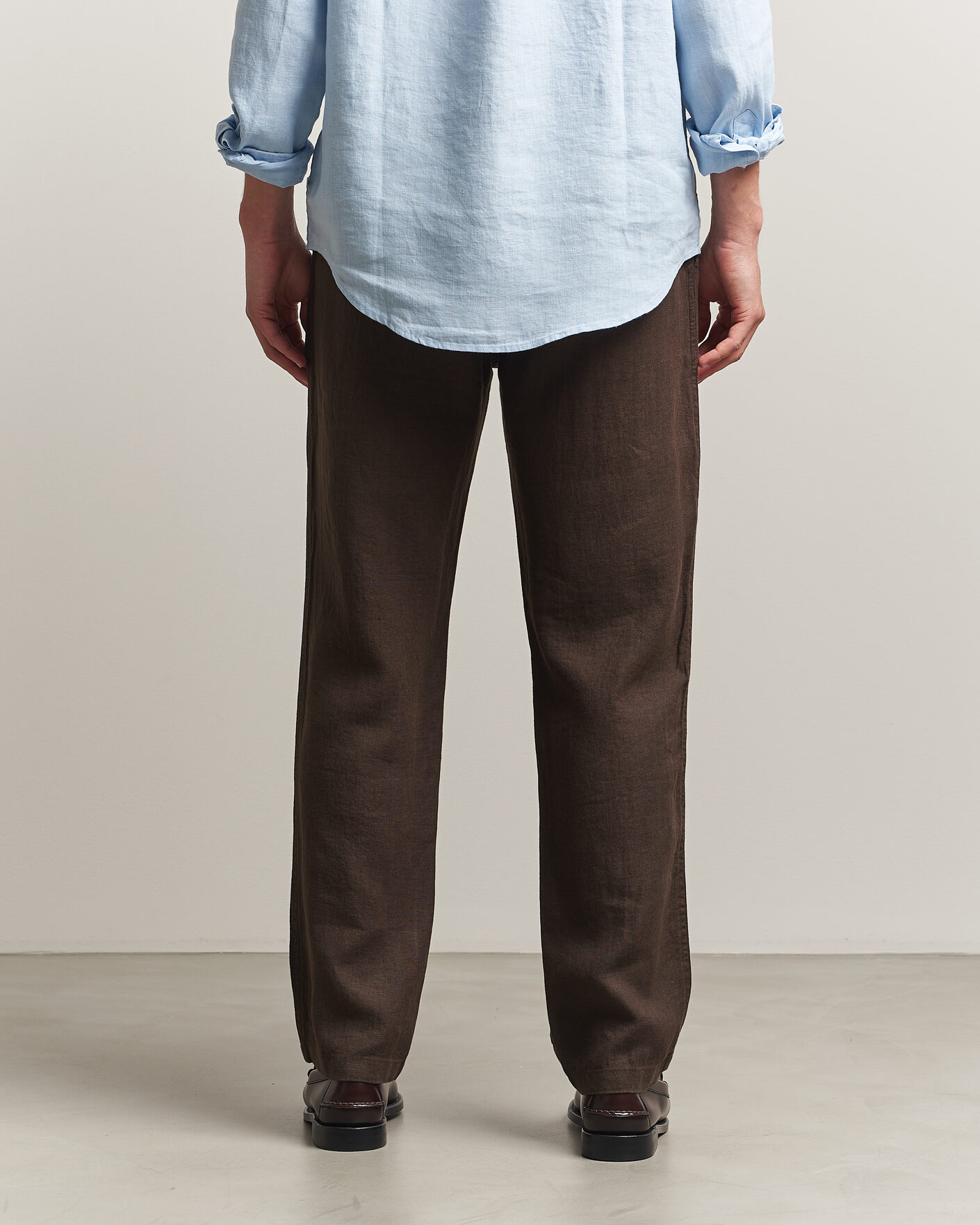Uomini | Pantaloni | Samsøe Samsøe | Jabari Linen Drawstring Trousers Turkish Coffee