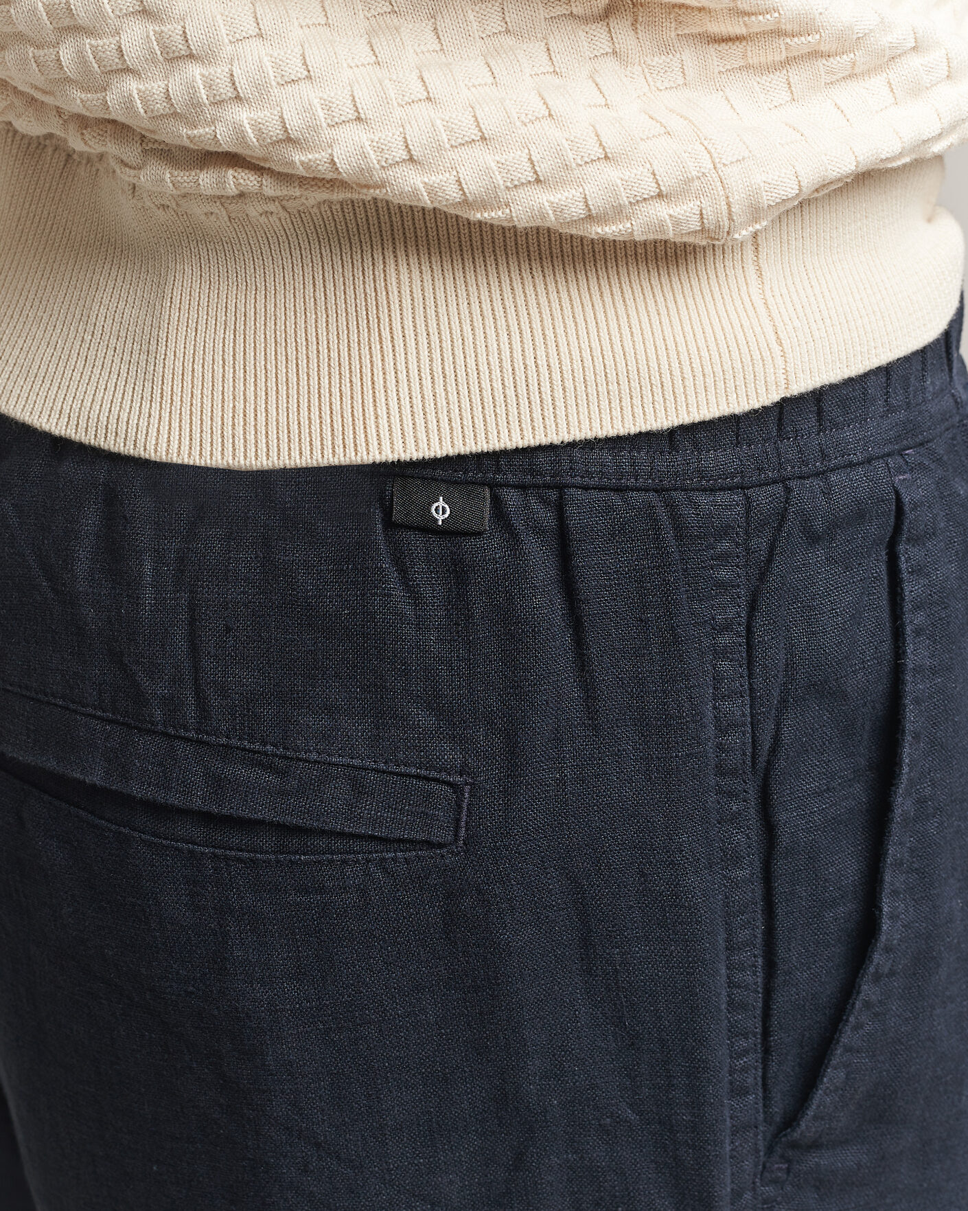 Uomini | Pantaloni | Samsøe Samsøe | Jabari Linen Drawstring Trousers Salute Navy