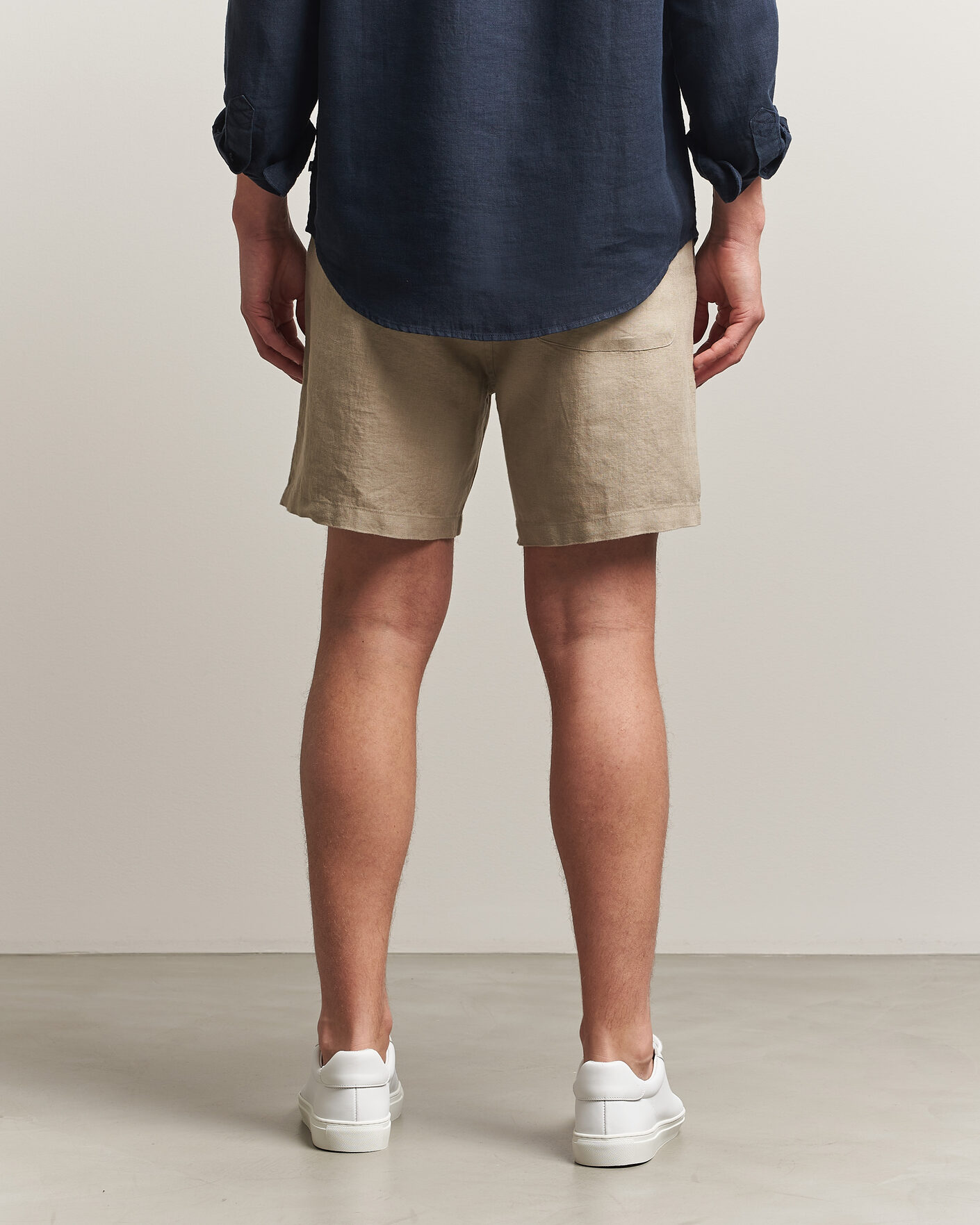 Uomini | Pantaloncini | Samsøe Samsøe | Jabari Linen Drawstring Shorts Aluminum