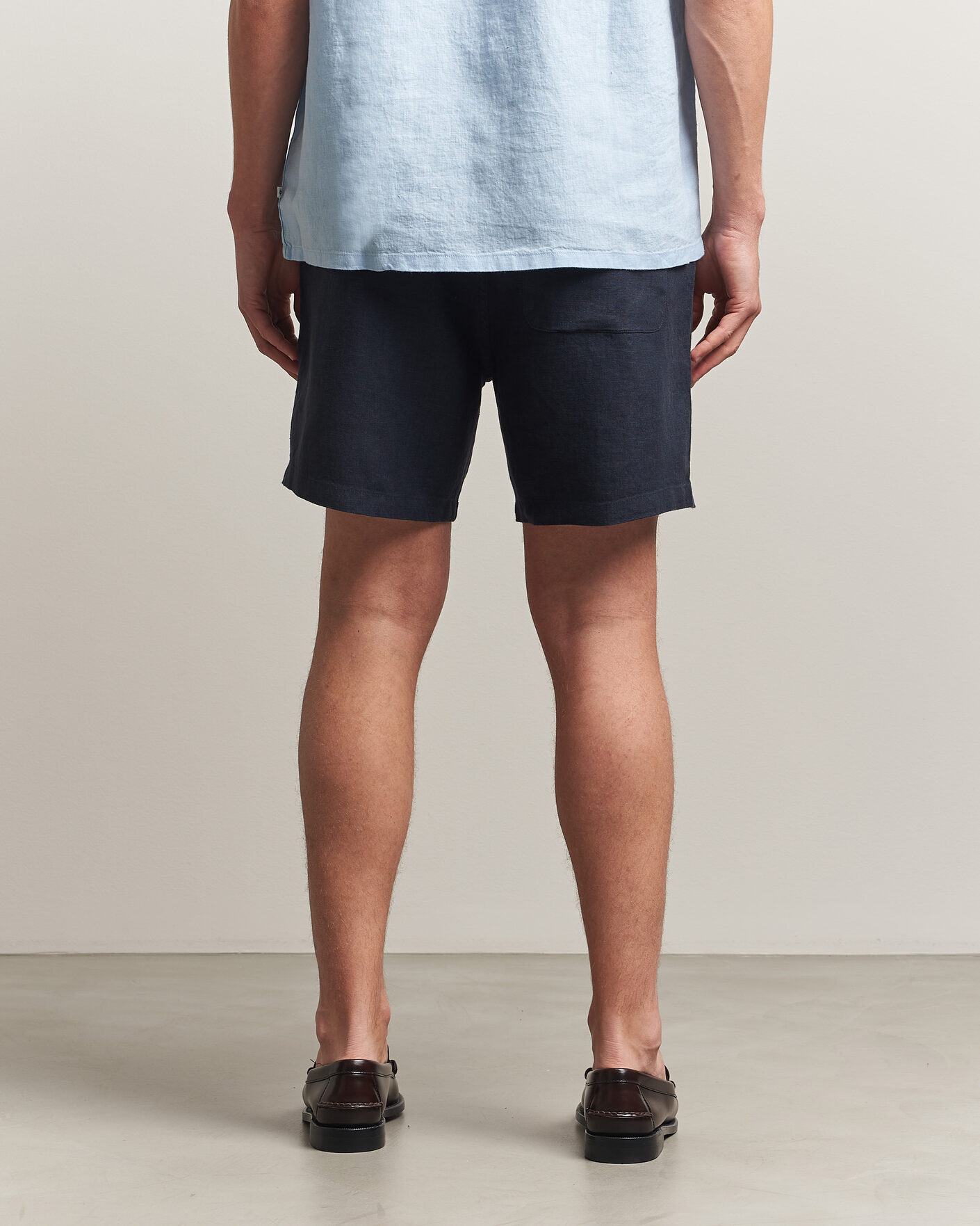Uomini | Pantaloncini | Samsøe Samsøe | Jabari Linen Drawstring Shorts Salute Navy