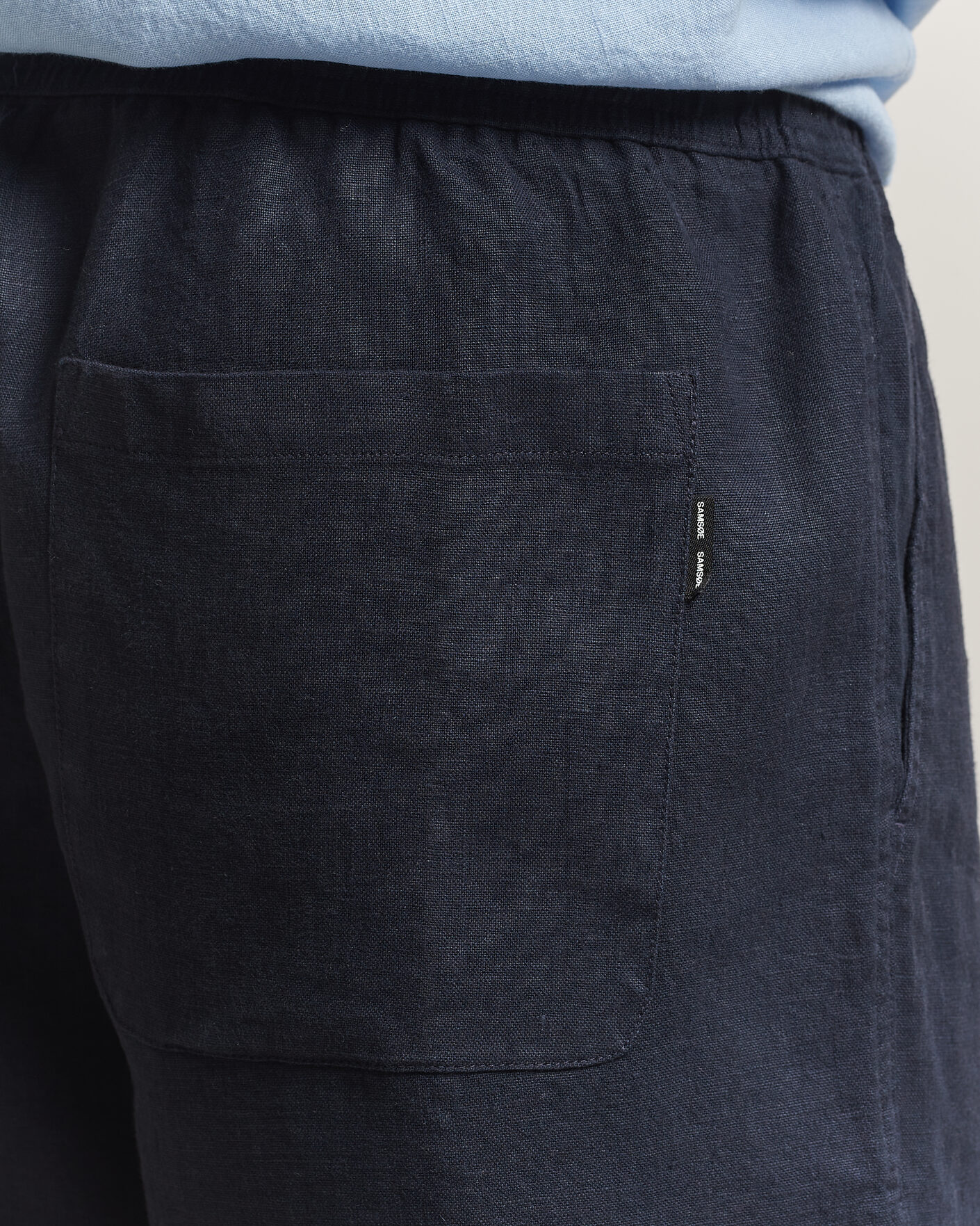 Uomini | Pantaloncini | Samsøe Samsøe | Jabari Linen Drawstring Shorts Salute Navy