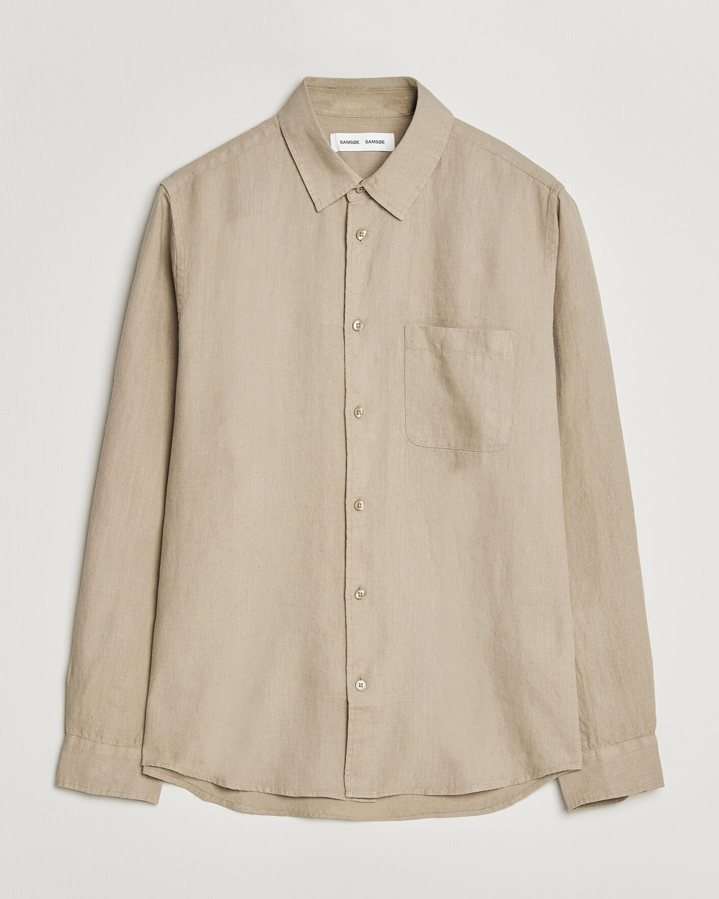 Uomini | Camicie | Samsøe Samsøe | Liam Linen Shirt Aluminum