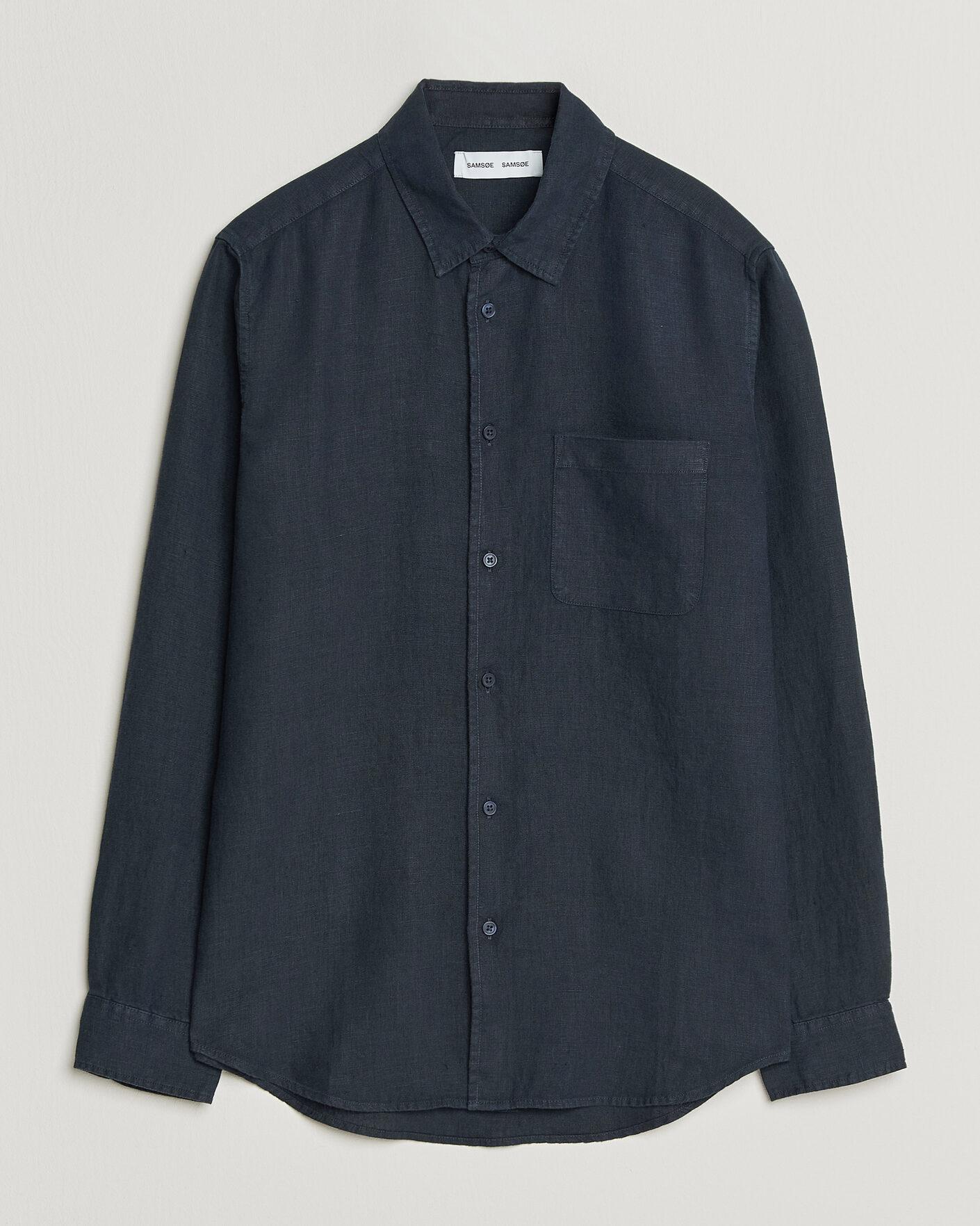 Uomini | Camicie | Samsøe Samsøe | Liam Linen Shirt Salute Navy