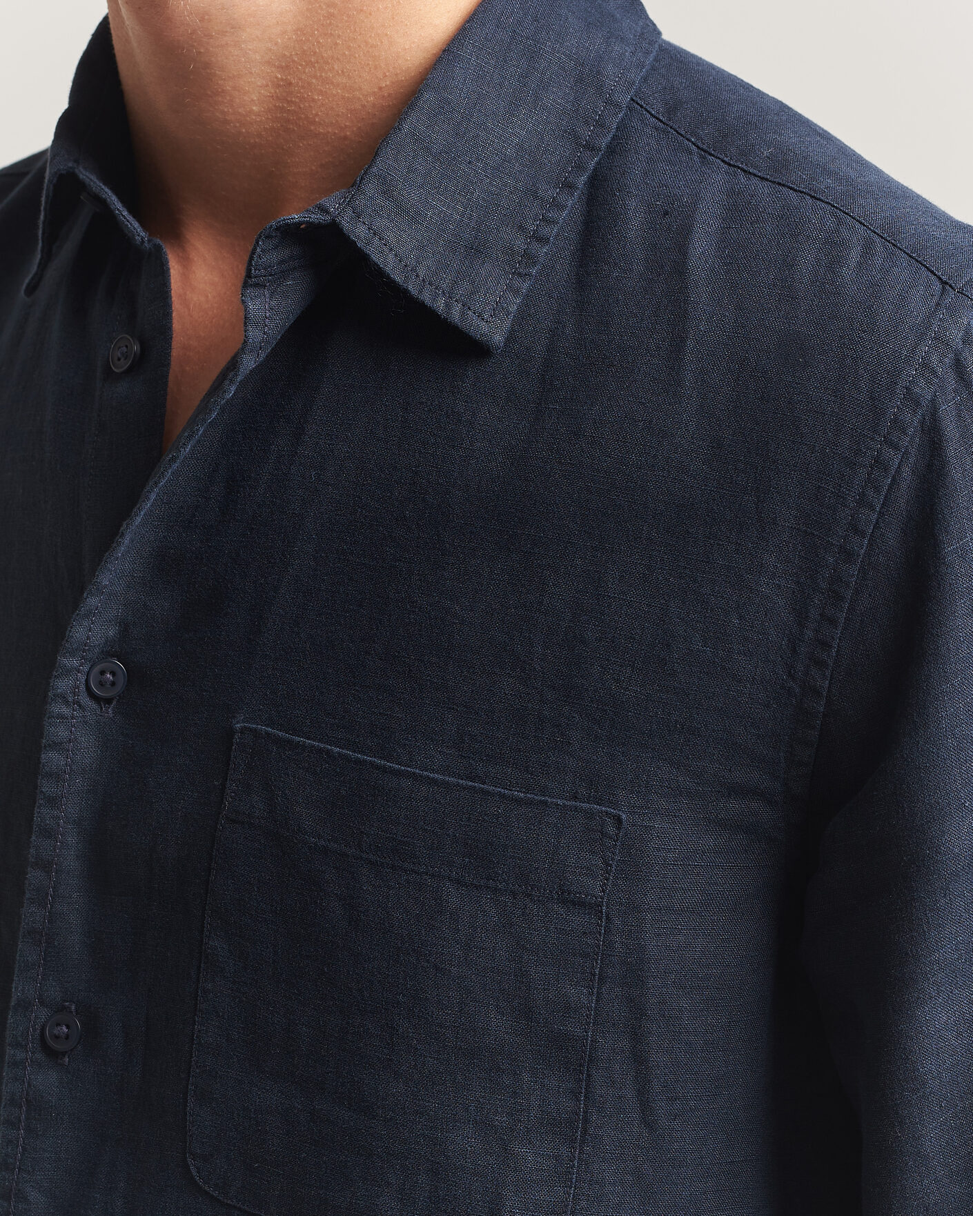 Uomini | Camicie | Samsøe Samsøe | Liam Linen Shirt Salute Navy