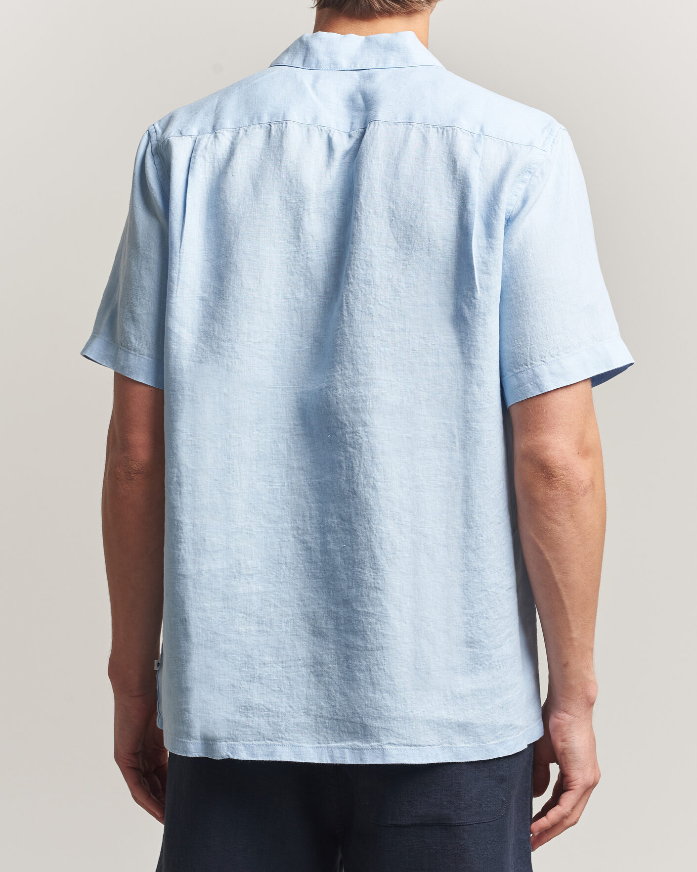 Uomini | Camicie | Samsøe Samsøe | Avan Linen Short Sleeve Shirt Windsurfer