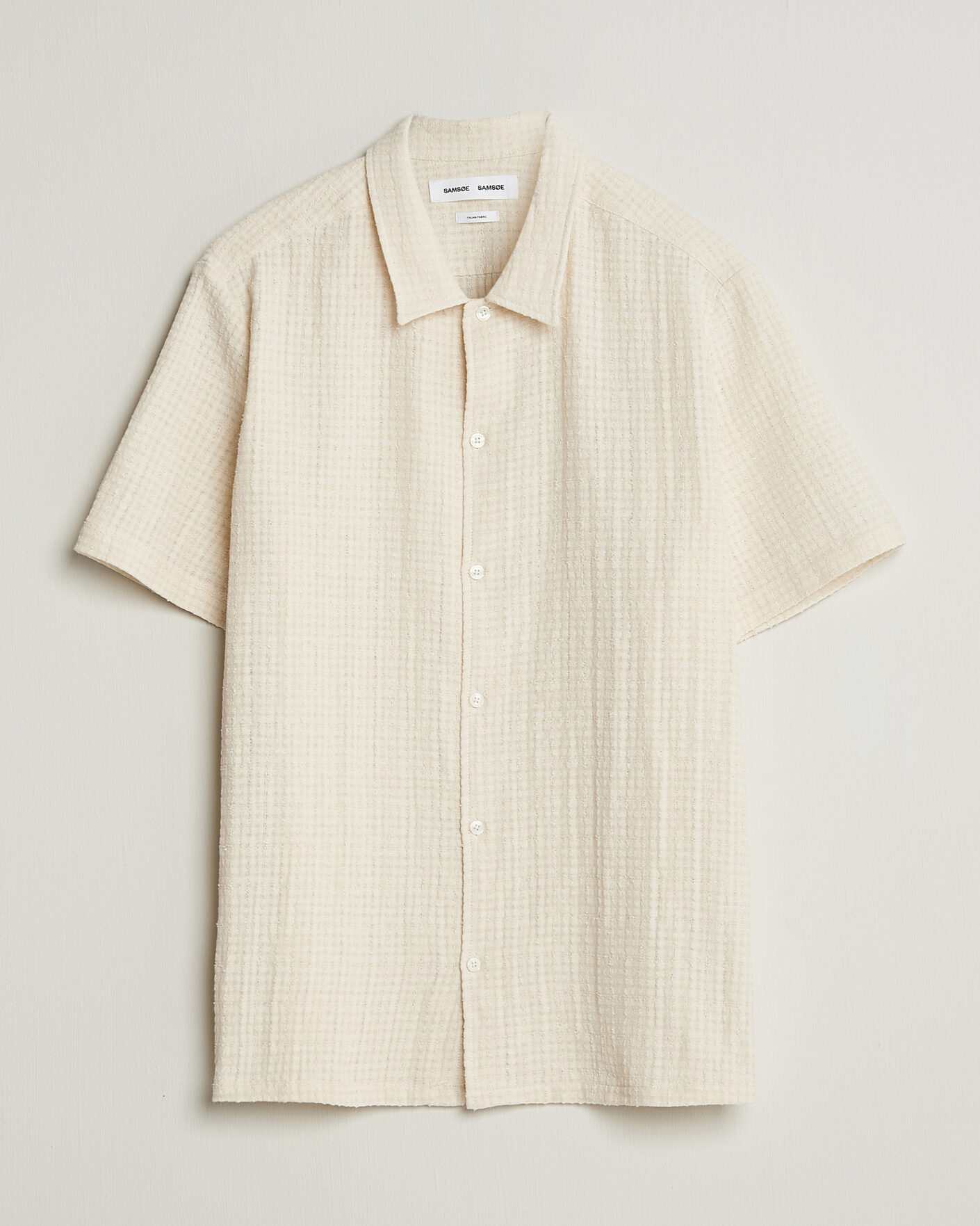 Uomini | Camicie | Samsøe Samsøe | Avan Structured Short Sleeve Shirt Clear Cream