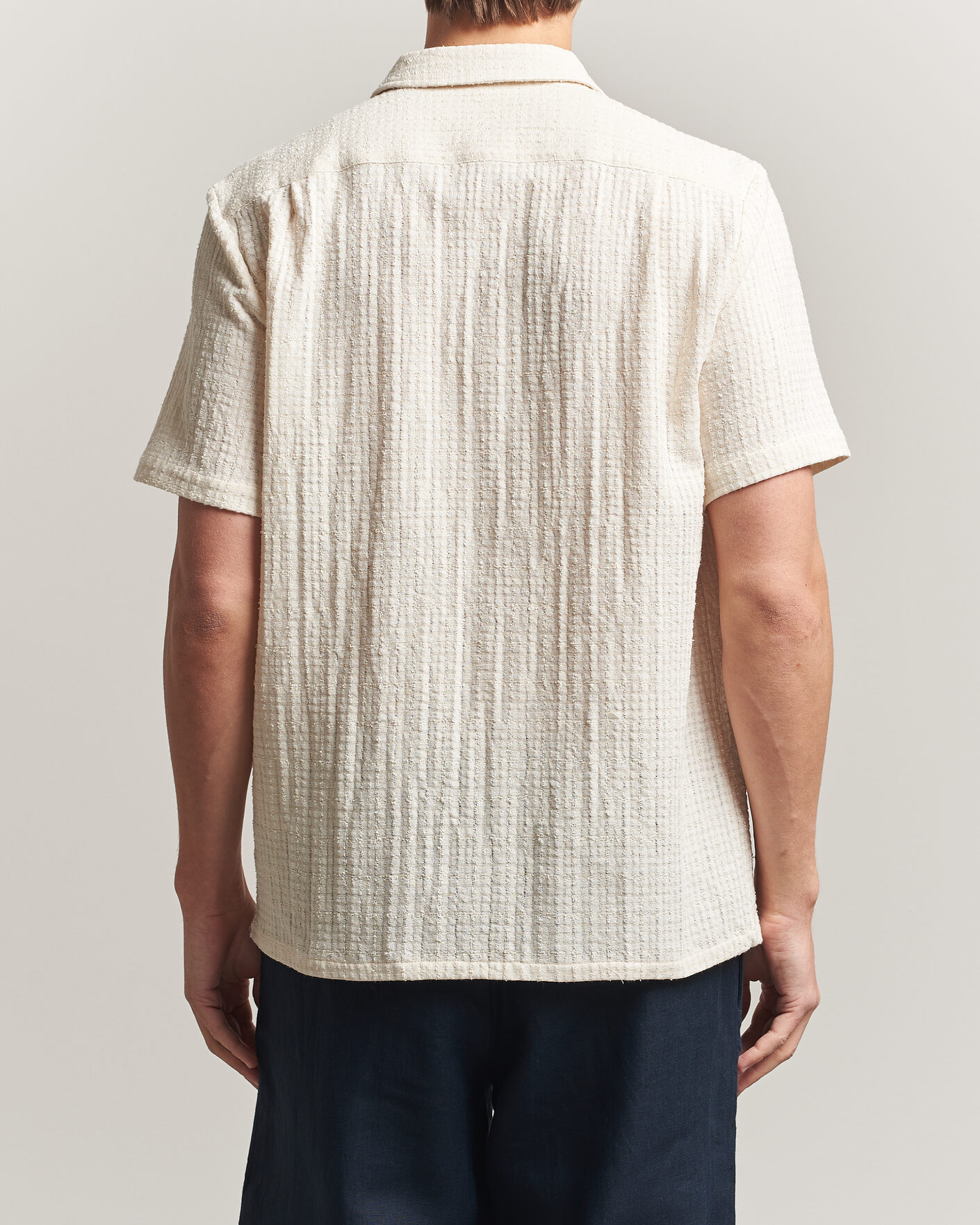 Uomini | Camicie | Samsøe Samsøe | Avan Structured Short Sleeve Shirt Clear Cream