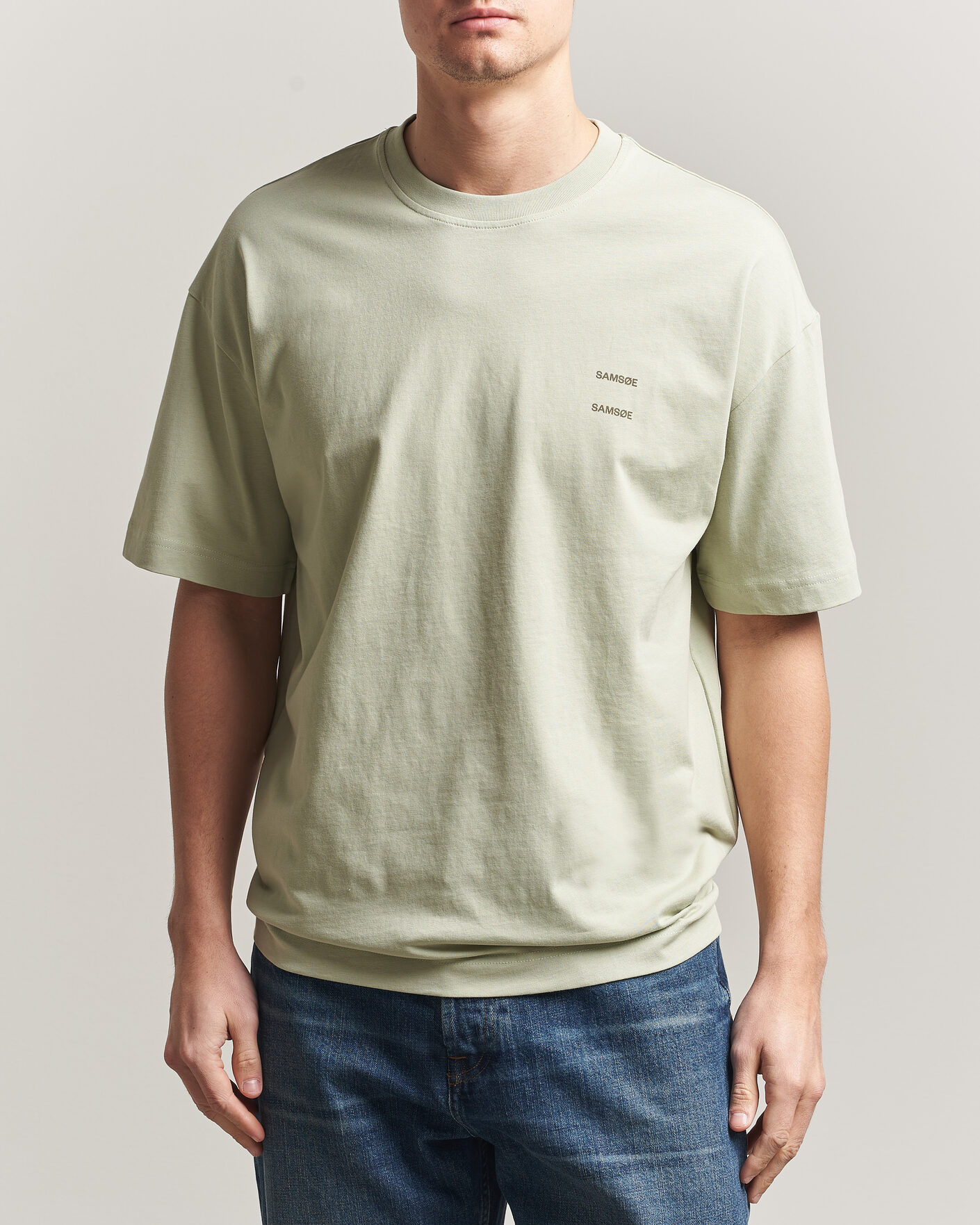 Uomini | T-shirt | Samsøe Samsøe | Joel Organic Cotton T-Shirt Desert Sage