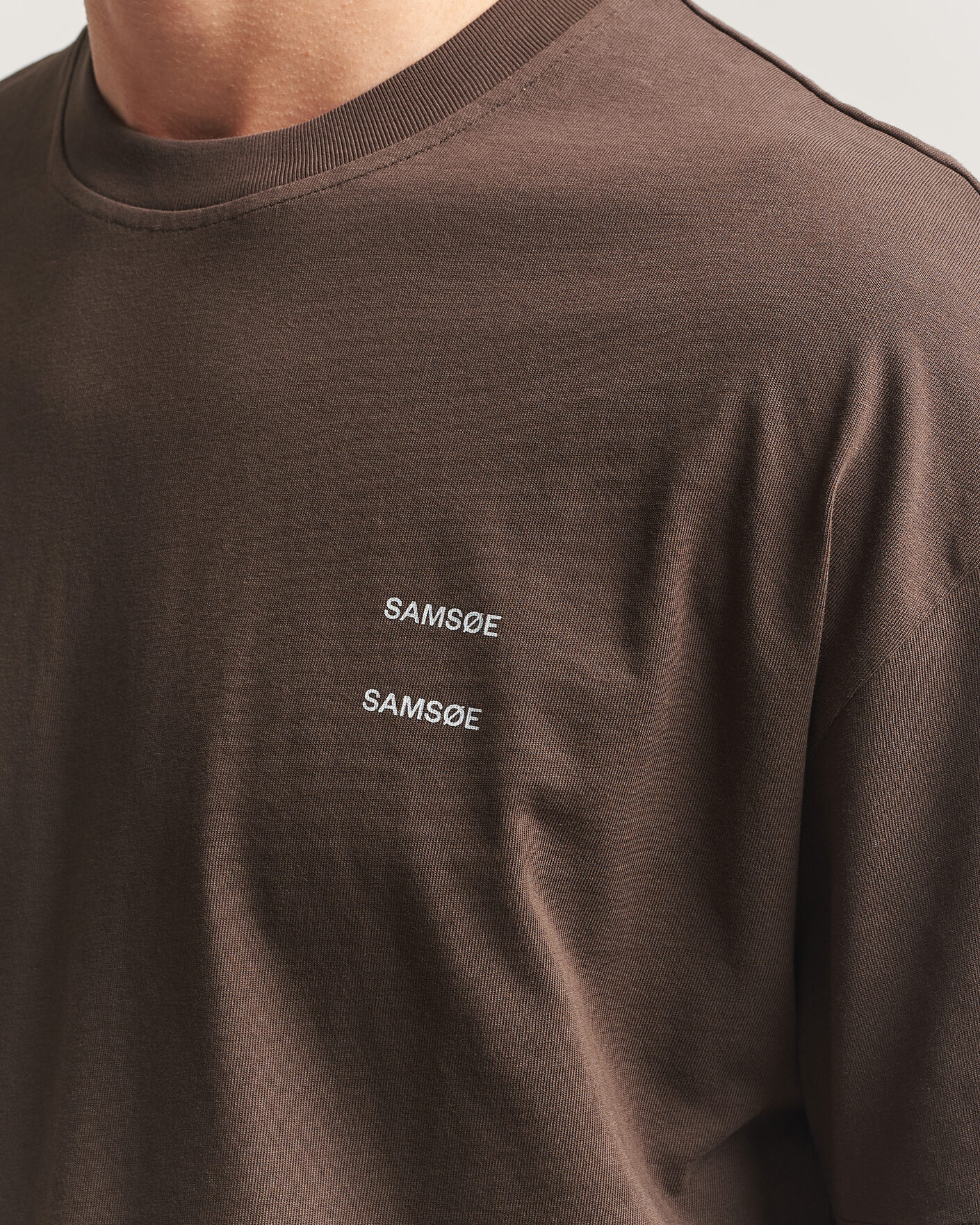 Uomini | T-shirt | Samsøe Samsøe | Joel Organic Cotton T-Shirt Turkish Coffee