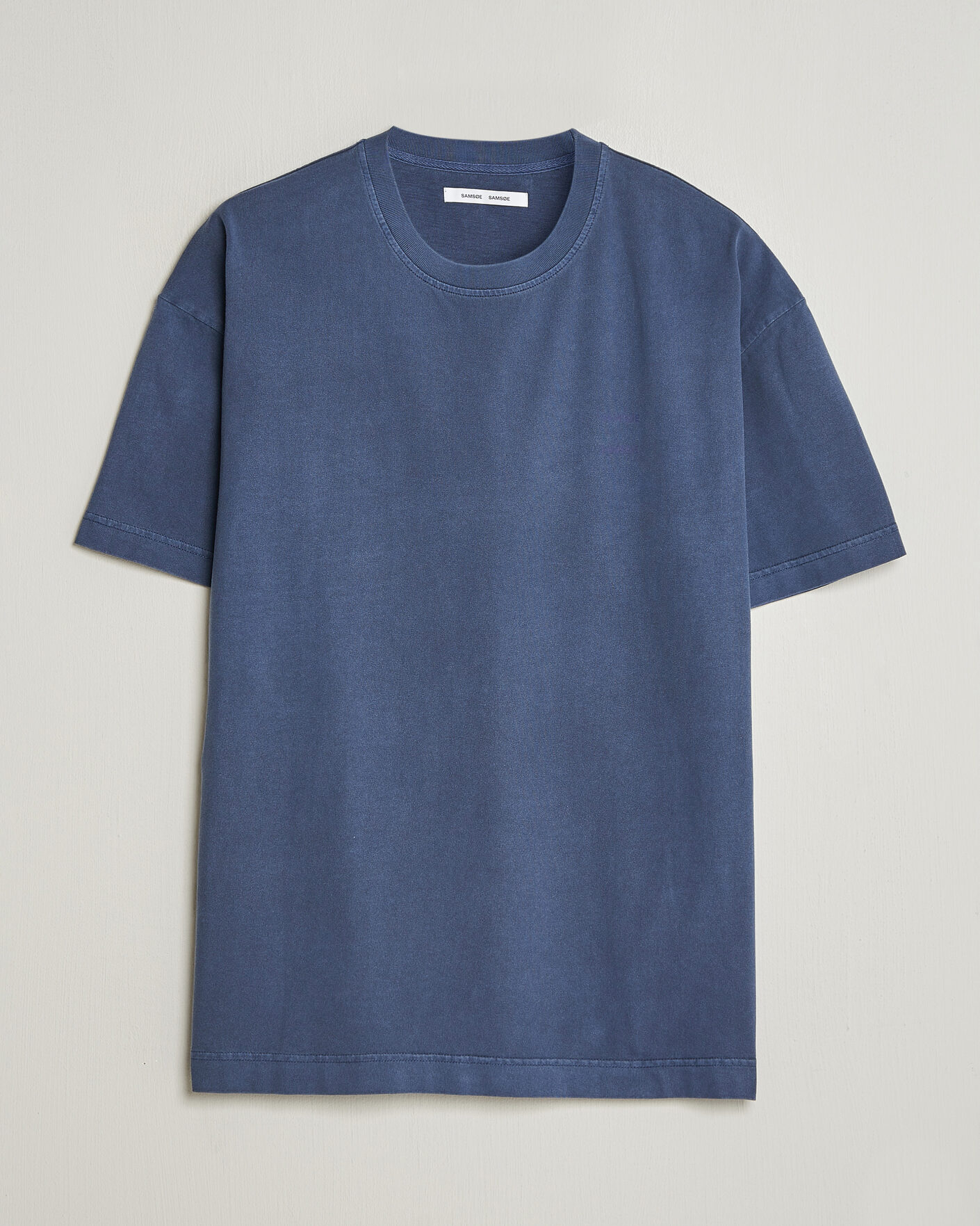 Uomini | T-shirt | Samsøe Samsøe | Joel Organic Washed Cotton T-Shirt Salute Navy