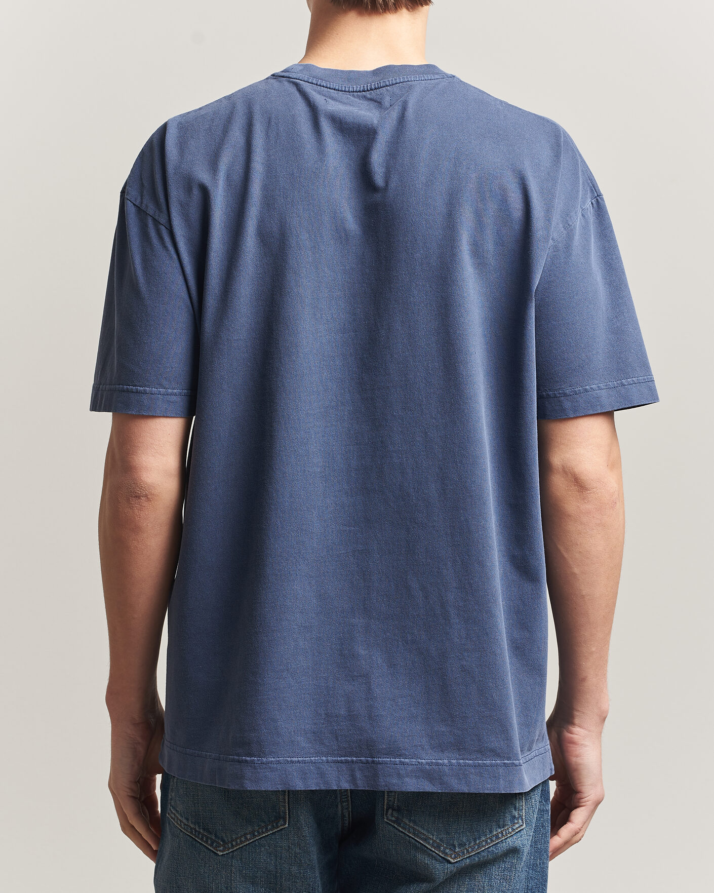 Uomini | T-shirt | Samsøe Samsøe | Joel Organic Washed Cotton T-Shirt Salute Navy