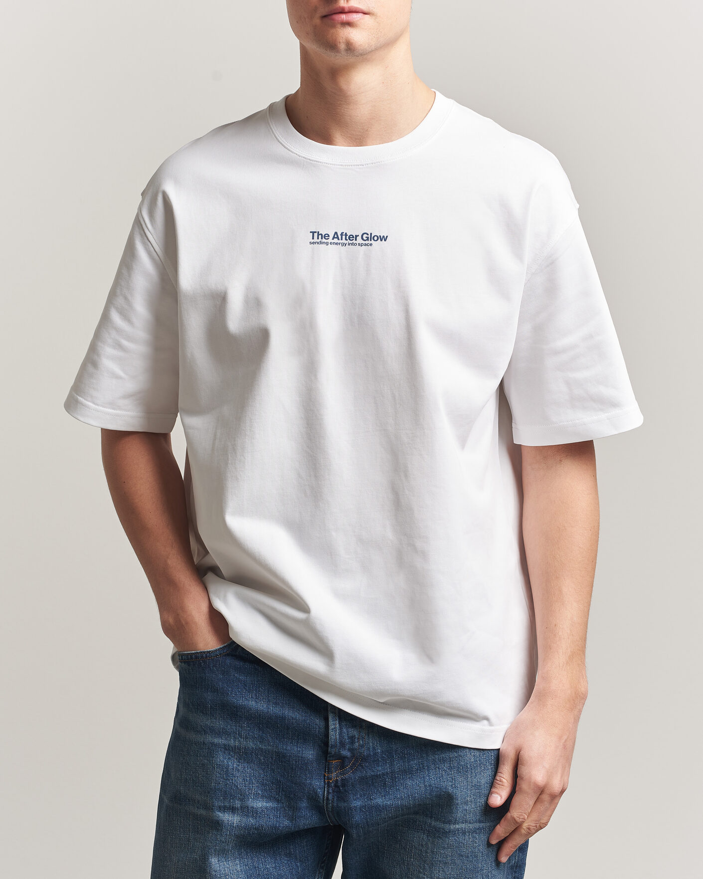Uomini | T-shirt | Samsøe Samsøe | Uni Printed T-shirt White