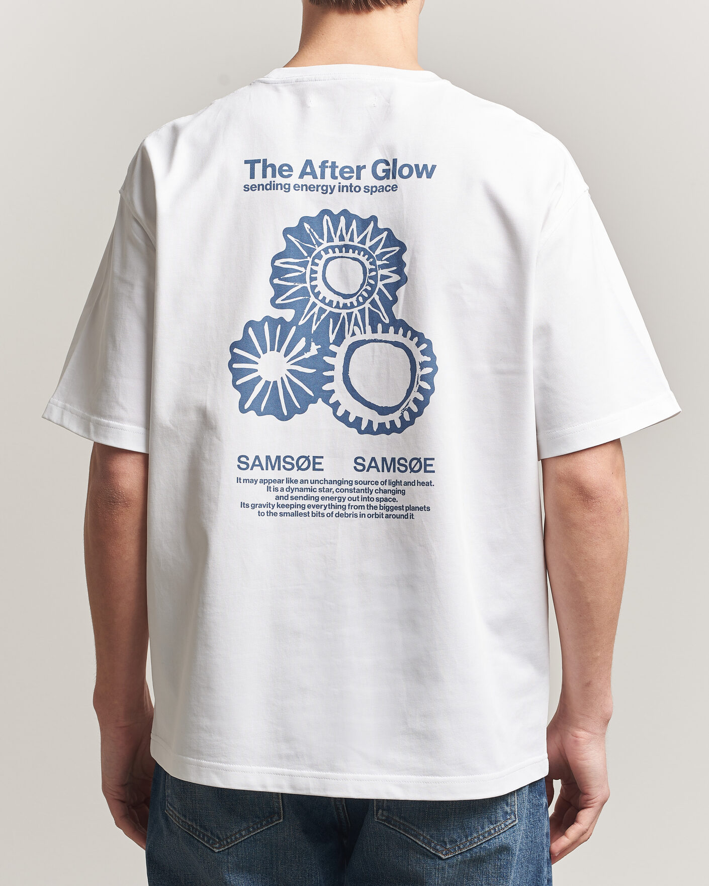 Uomini | T-shirt | Samsøe Samsøe | Uni Printed T-shirt White