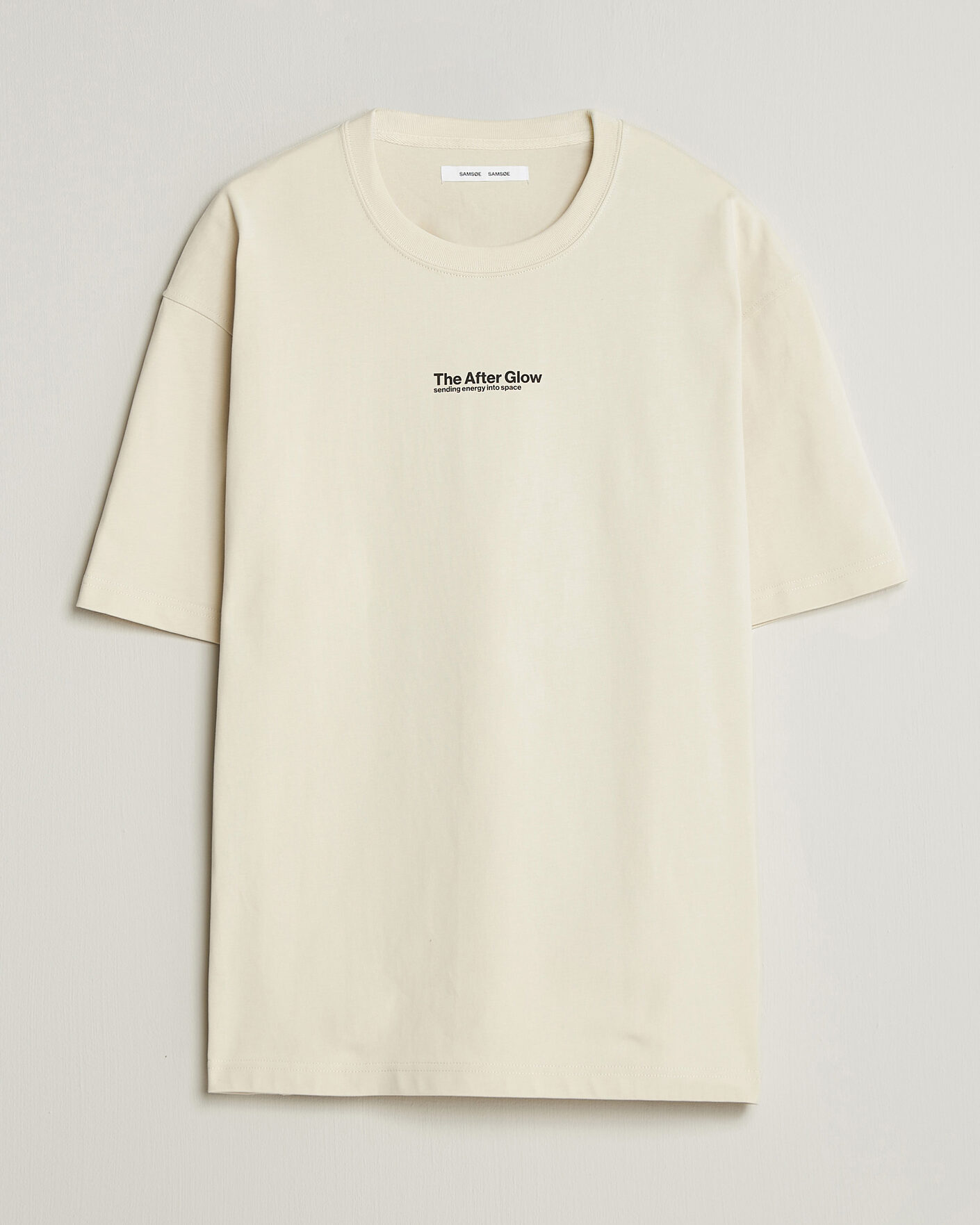 Uomini | T-shirt | Samsøe Samsøe | Uni Printed T-shirt Beige