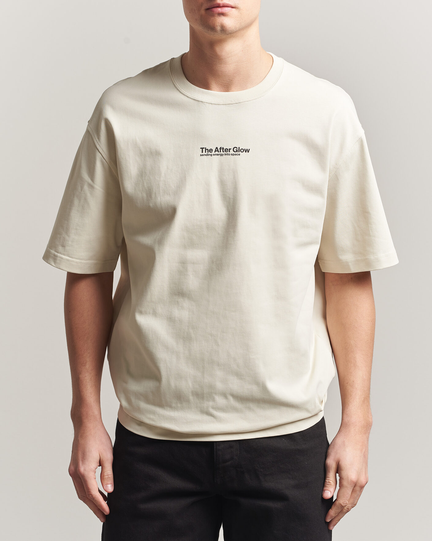 Uomini | T-shirt | Samsøe Samsøe | Uni Printed T-shirt Beige