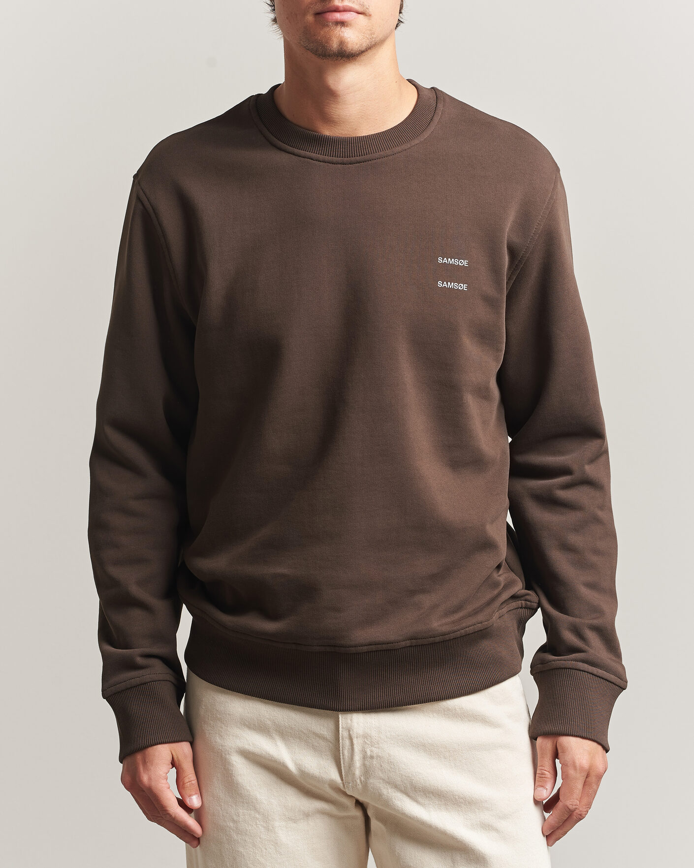 Uomini | Maglieria | Samsøe Samsøe | Joel Organic Cotton Sweatshirt Turkish Coffee