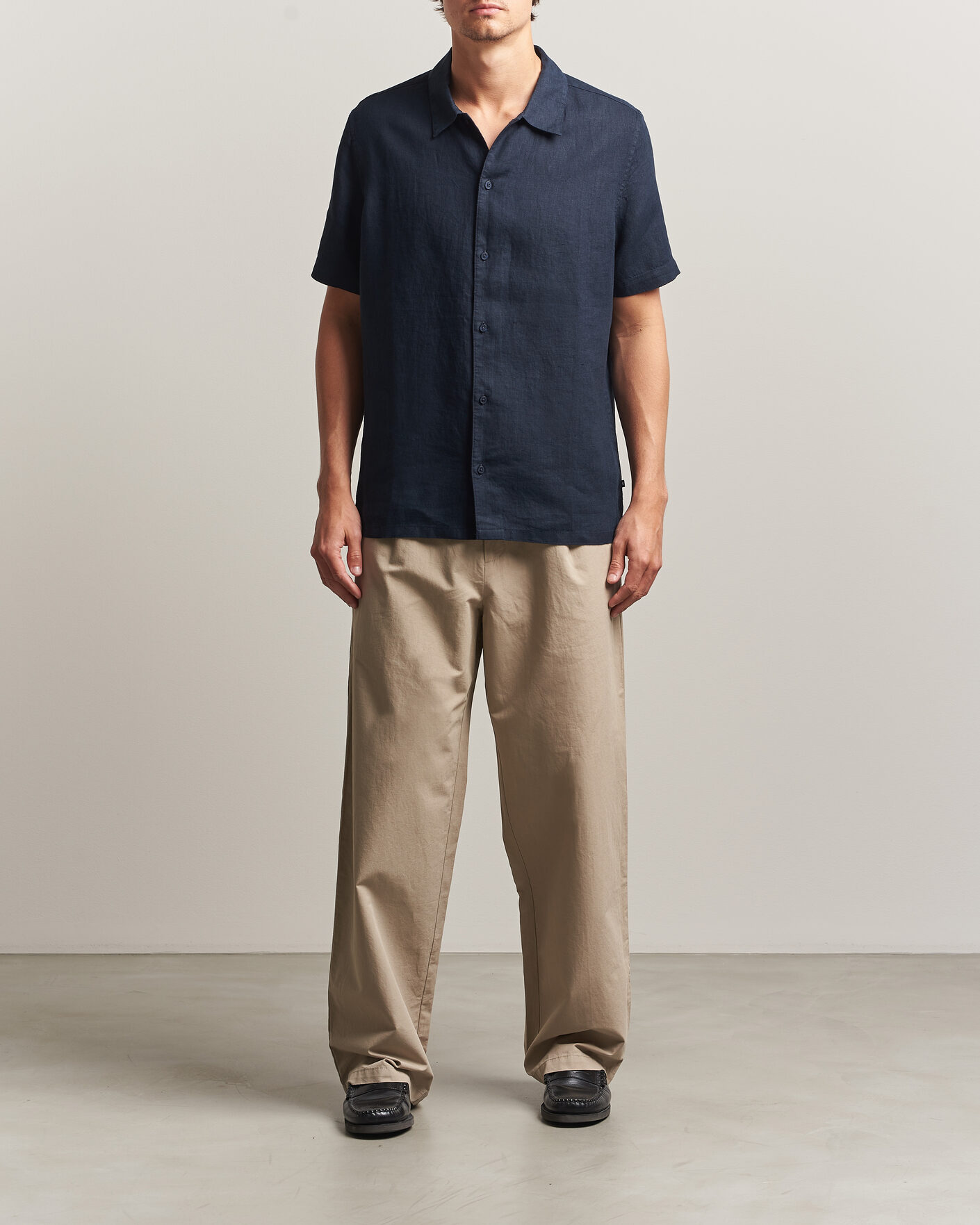 Uomini | Pantaloni | Samsøe Samsøe | Valentin Cotton/Linen Pleated Trousers Aluminum